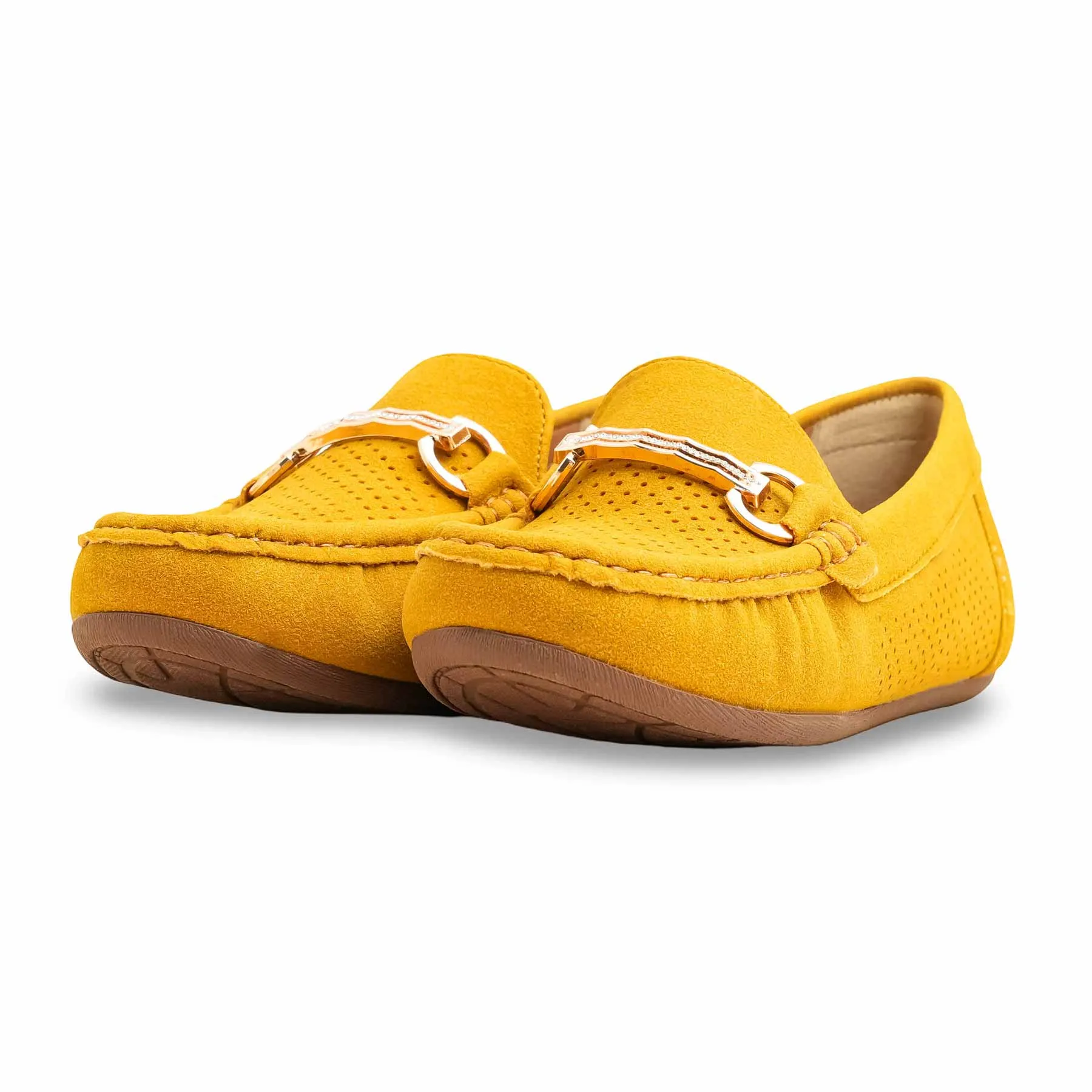 Minimal Design Chic Flats Mustard Moccasin WN4498