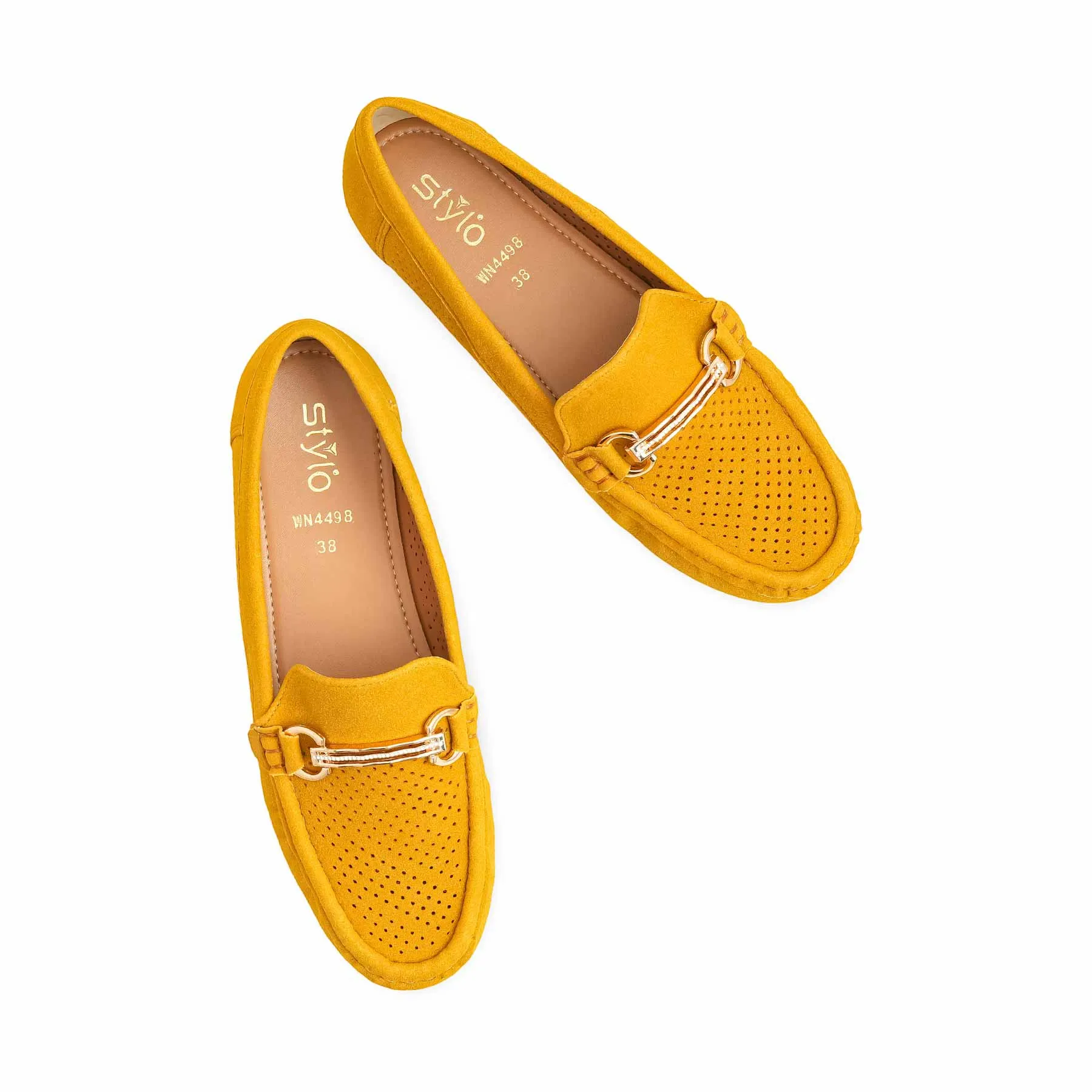 Picnic Spot Leaf Path Mustard Moccasin WN4498