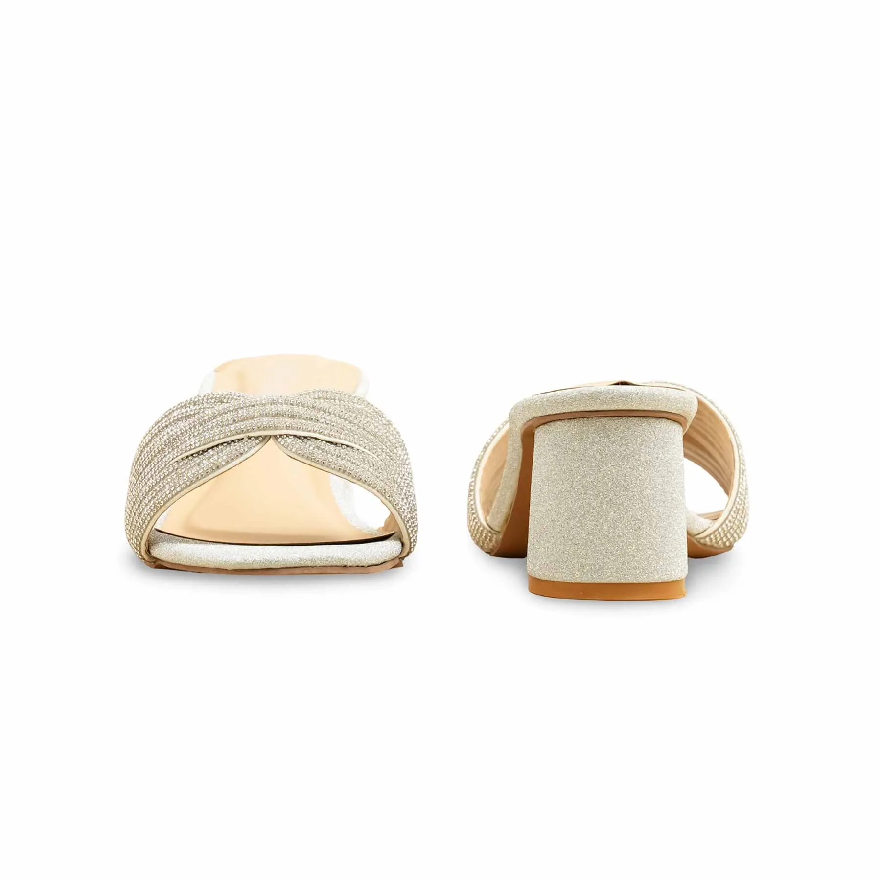 Fashionable Look Rooftop Spark Silver Fancy Slipper FN8014