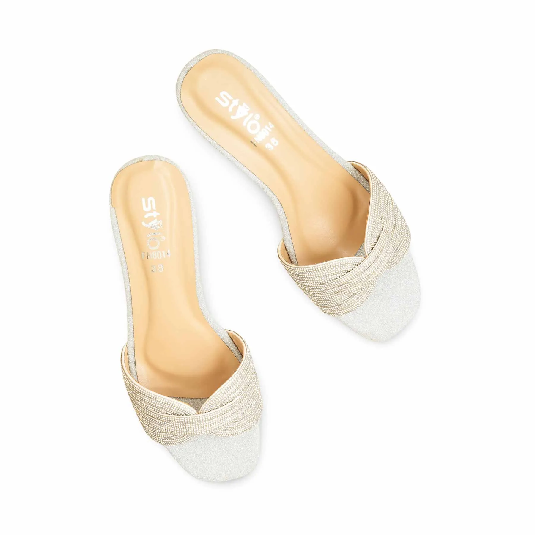 Silver Fancy Slipper FN8014 Contemporary Look