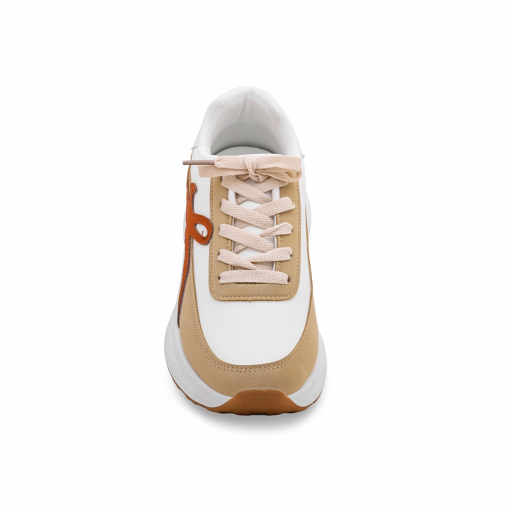 Beige Casual Sneaker AT7228 Elastic Gusset