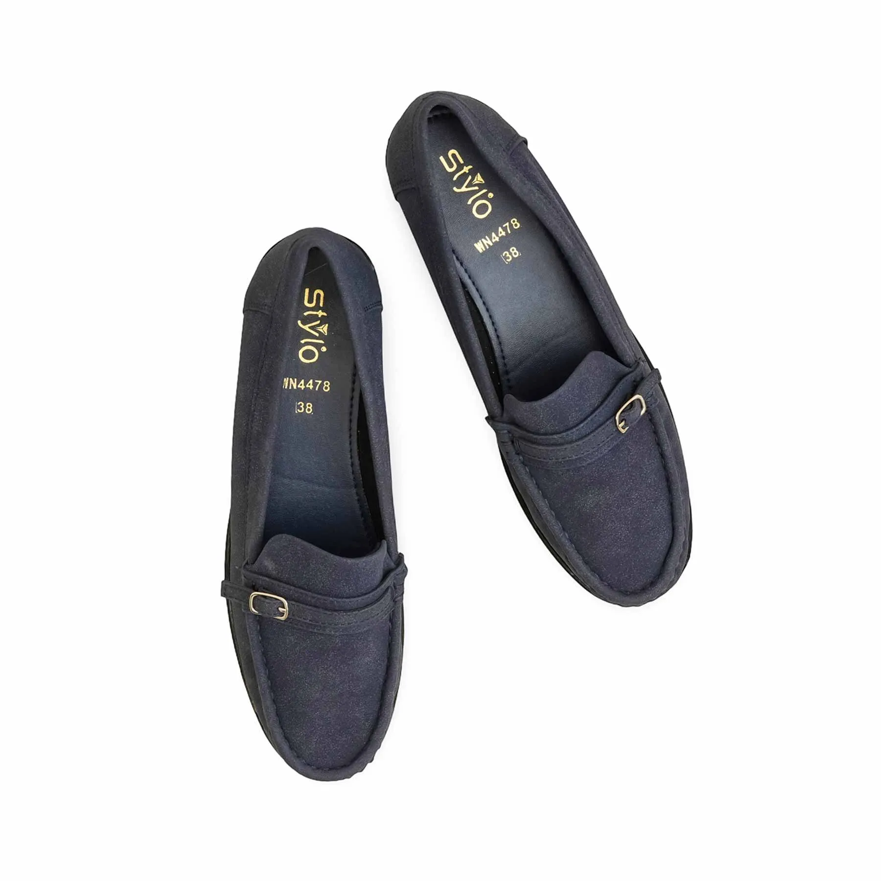 Navy Moccasin WN4478 All weather Fashion Lane