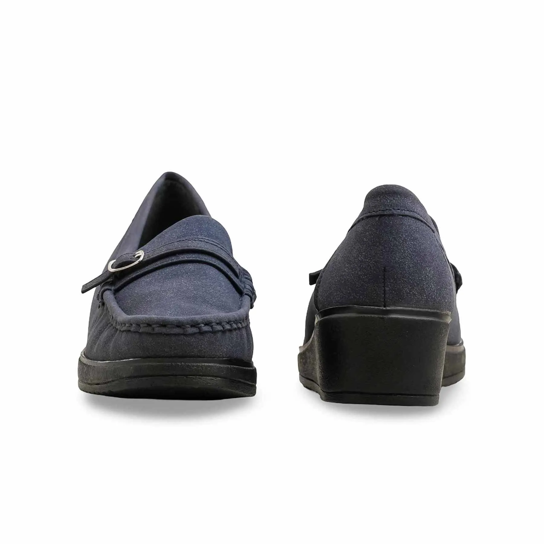 Side Street Stretchable Upper Navy Moccasin WN4478