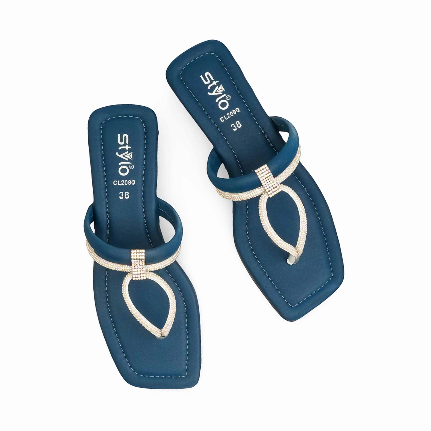 Sport Step Dance Glow Navy Casual Women Chappal  CL2090