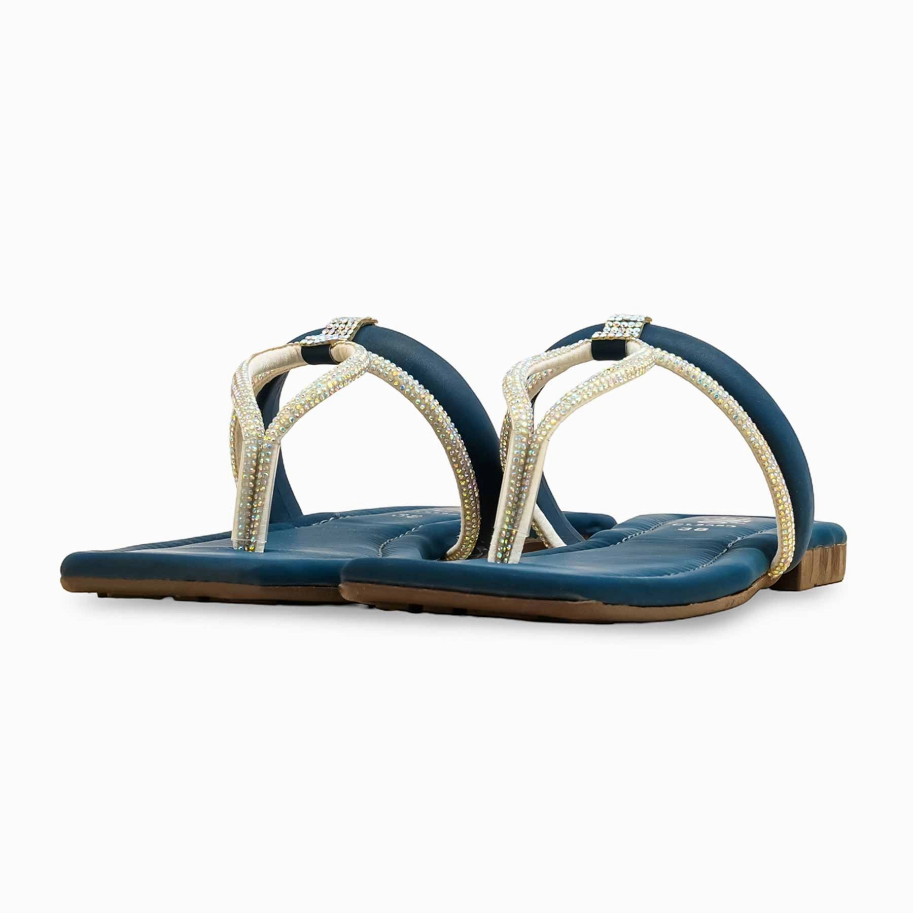 Chic Walking Shoes Fish Step Navy Casual Women Chappal  CL2090