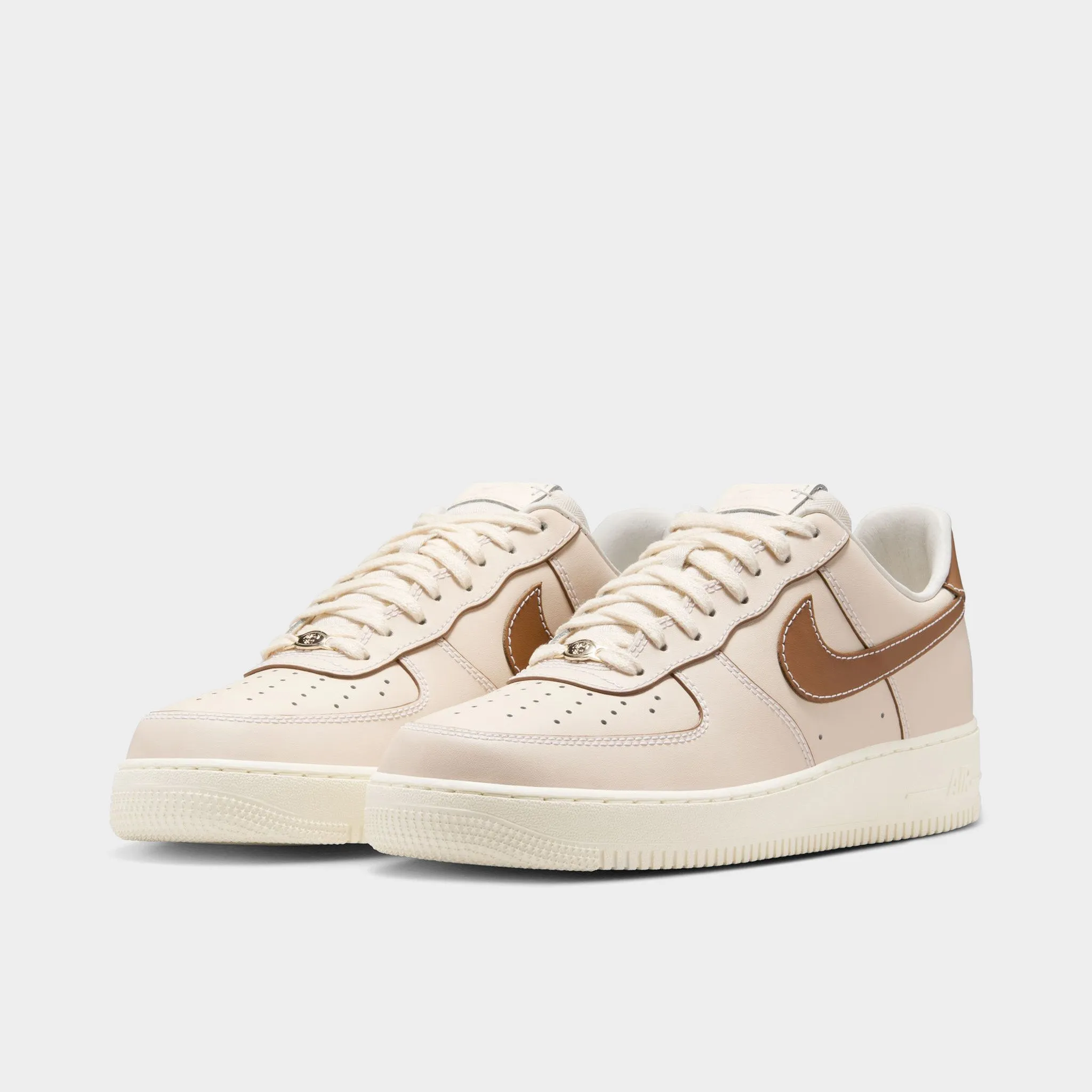 Nike Air Force 1 '07 Pearl White / Light British Tan - Pale Ivory Memory Foam Ankle Support Vegan materials