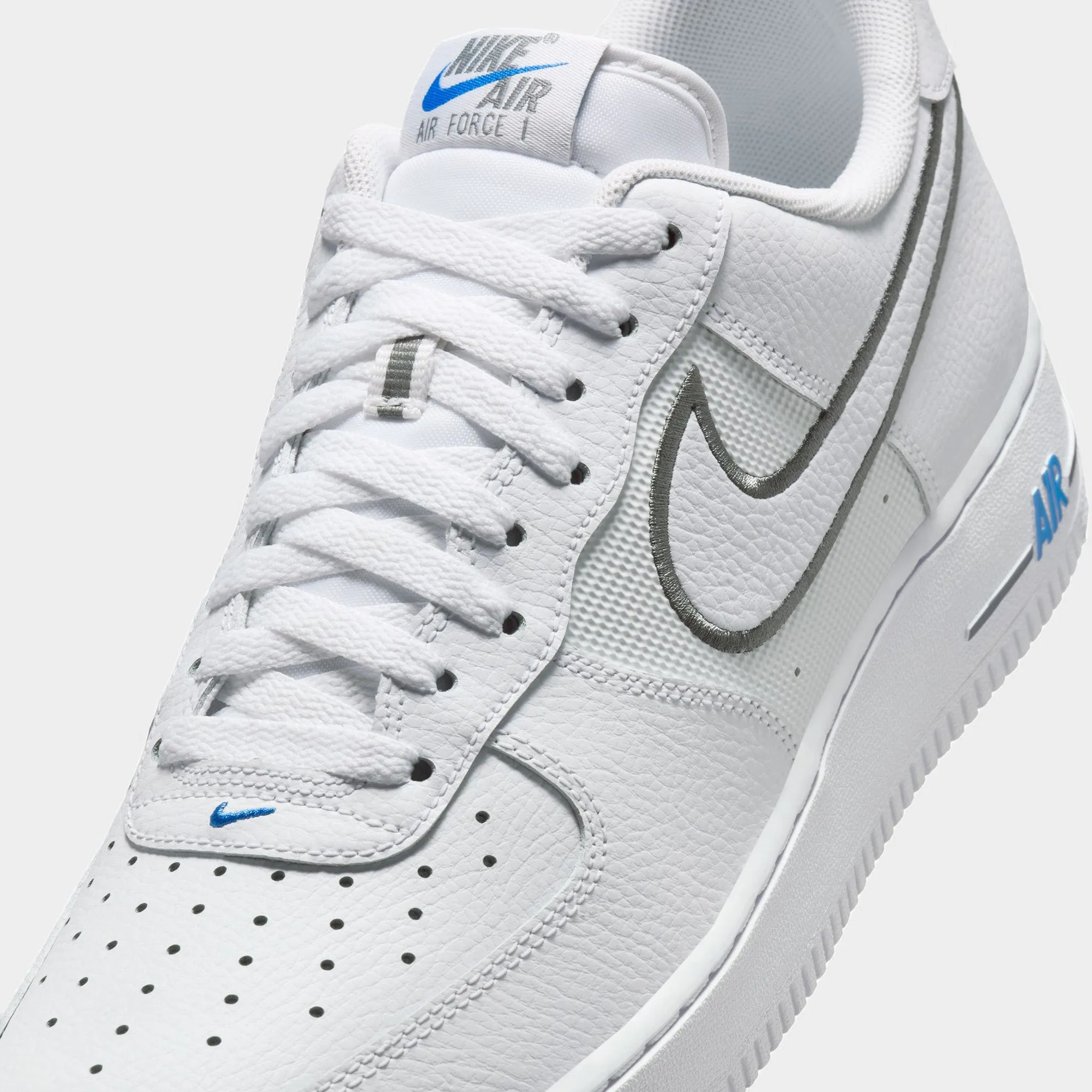 Nike Air Force 1 '07 White / Cool Grey - Photo Blue Flex grooves Balance Walk