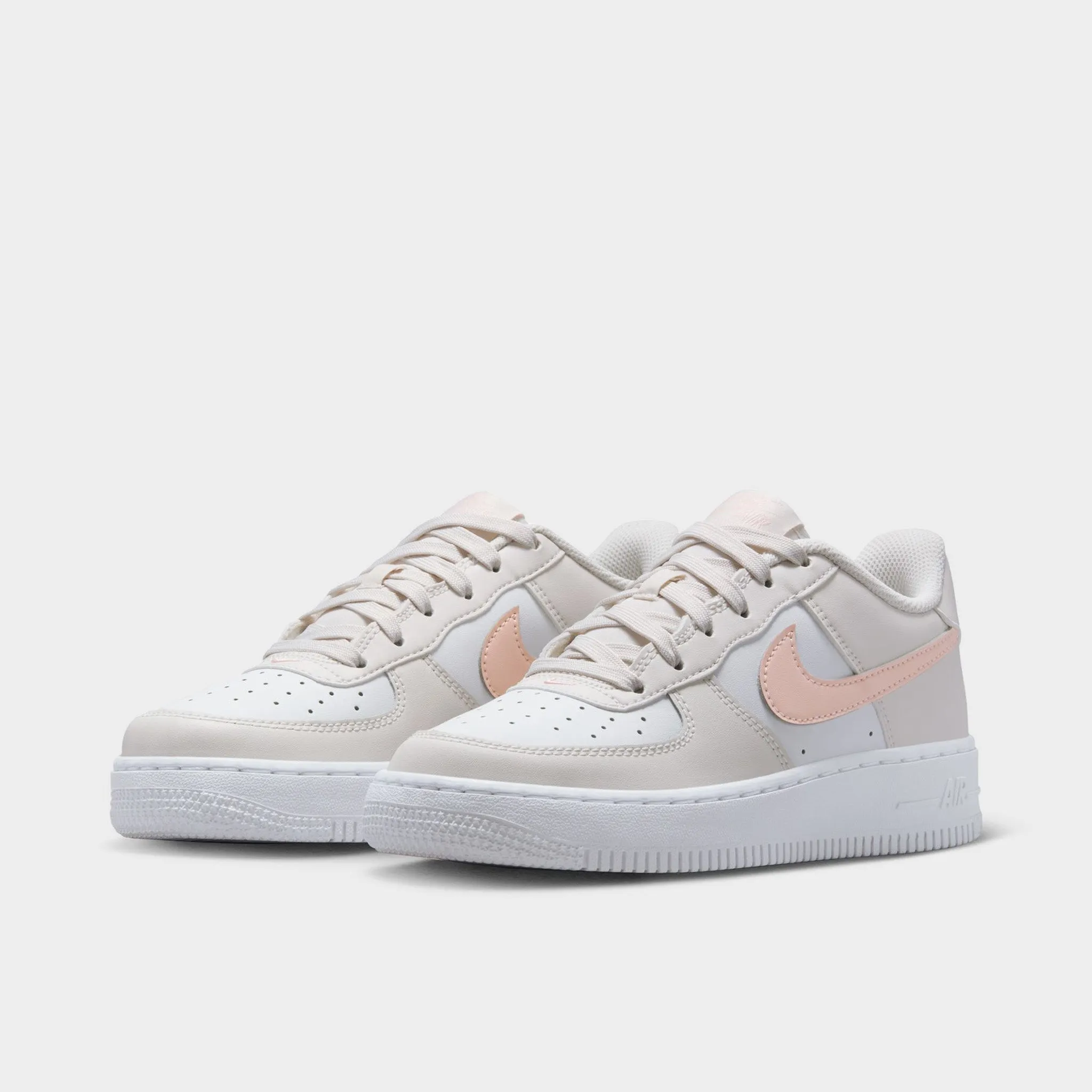 Lightweight TPU Frame Precision Fit Engineering Nike Air Force 1 GS Phantom / Echo Pink - Summit White