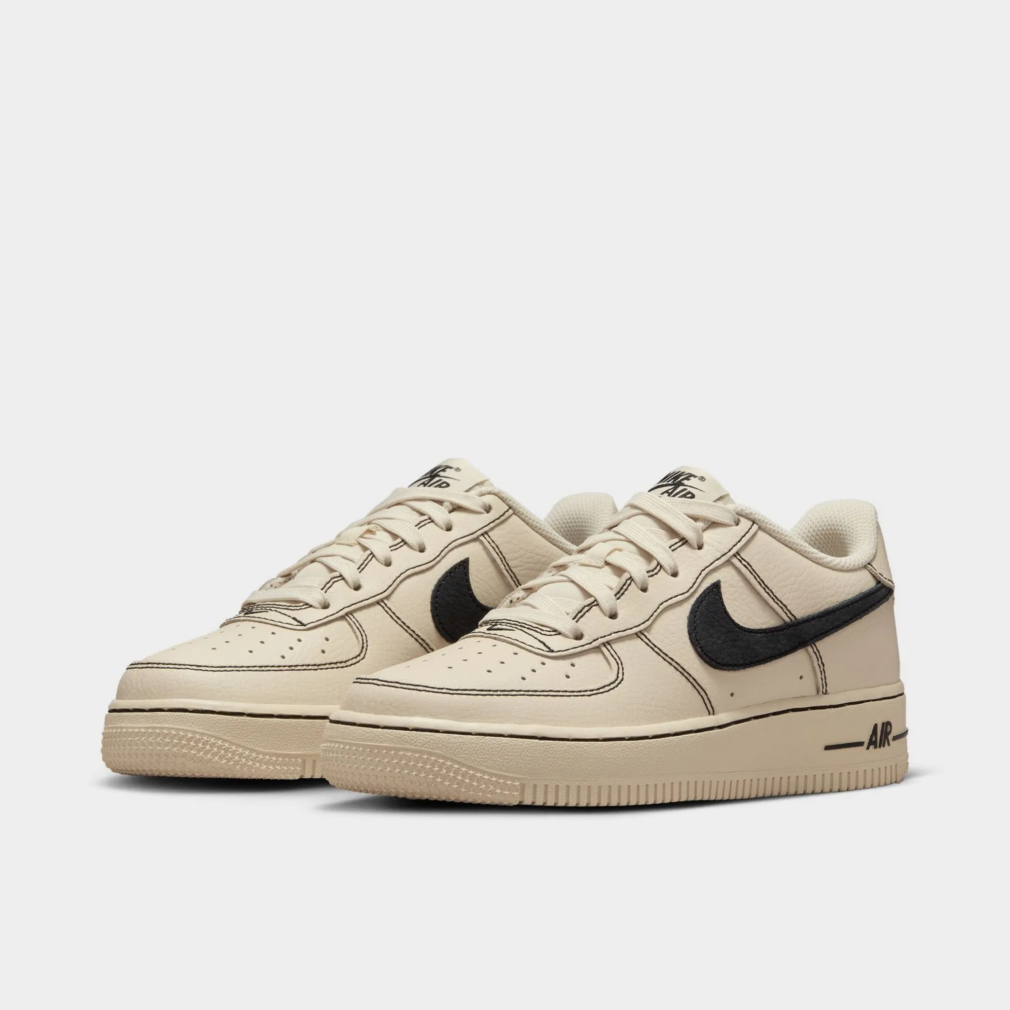 Nike Air Force 1 LV8 4 GS Light Khaki / Black Heel lockdown