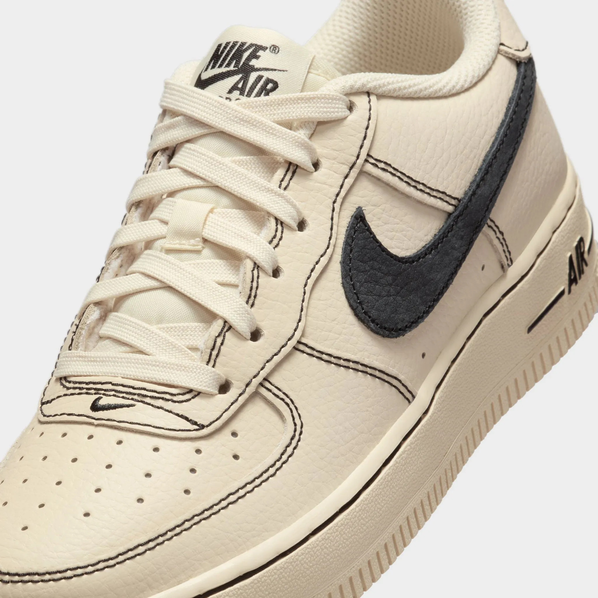 Nike Air Force 1 LV8 4 GS Light Khaki / Black Durable Synthetic