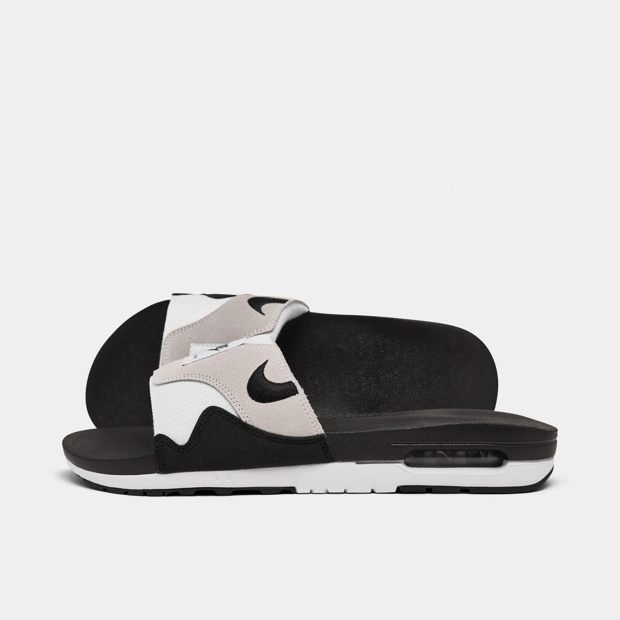 Nike Air Max 1 Slide White / Black - Neutral Grey Jumping Support Recycled Padding