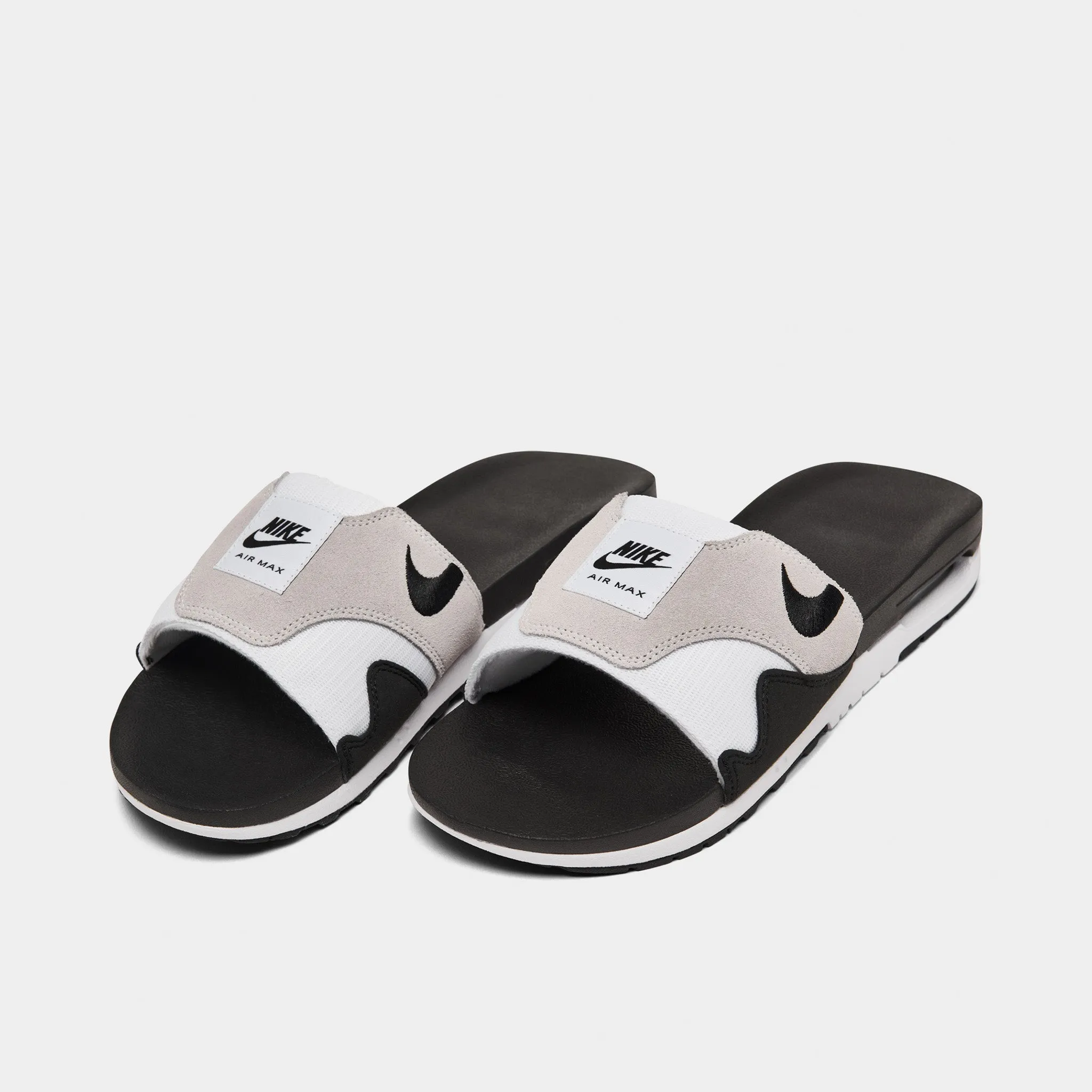 Nike Air Max 1 Slide White / Black - Neutral Grey Shock-absorbent wear Effortless Style