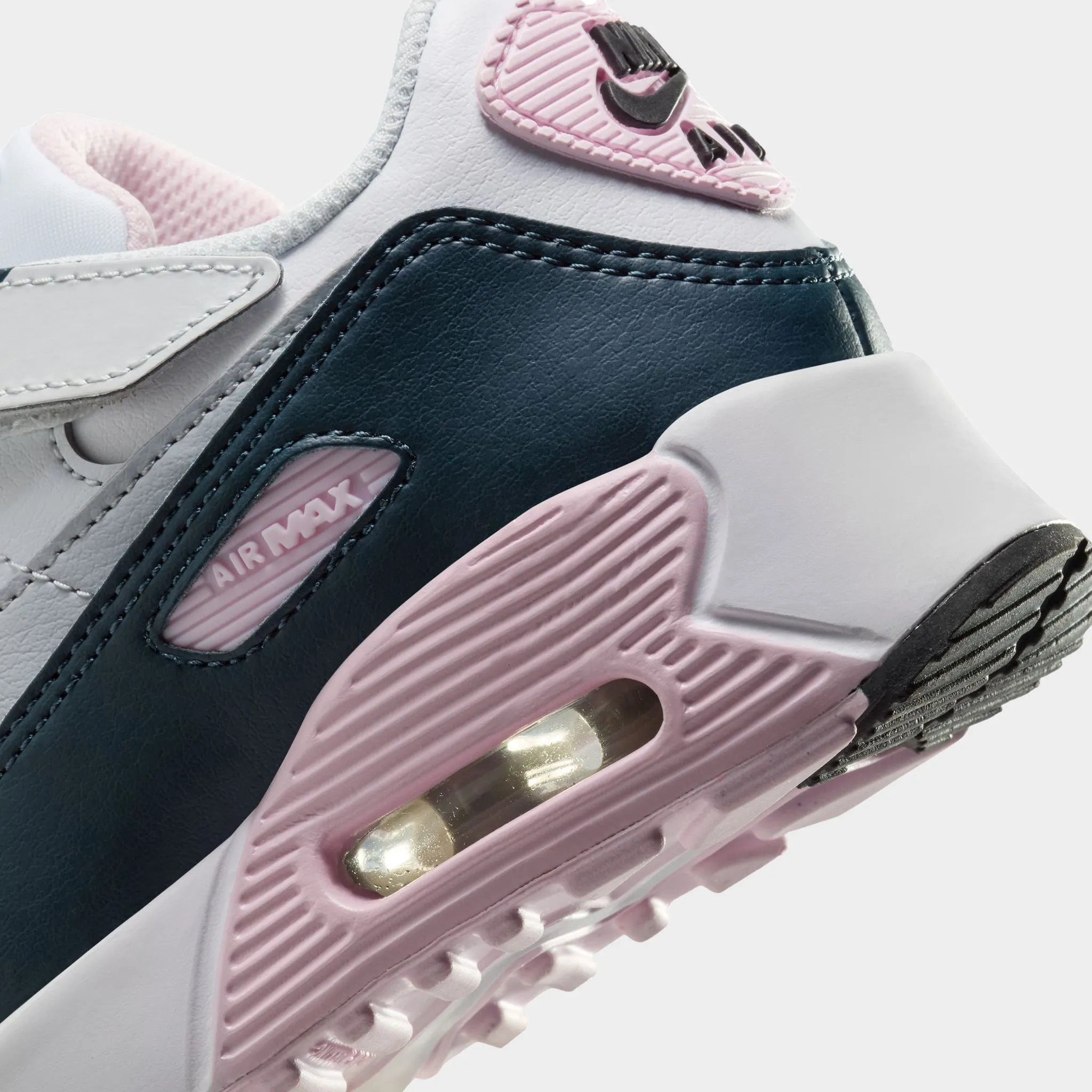 Nike Air Max 90 EasyOn PS White / Wolf Grey - Pink Foam Shock Absorption Soles