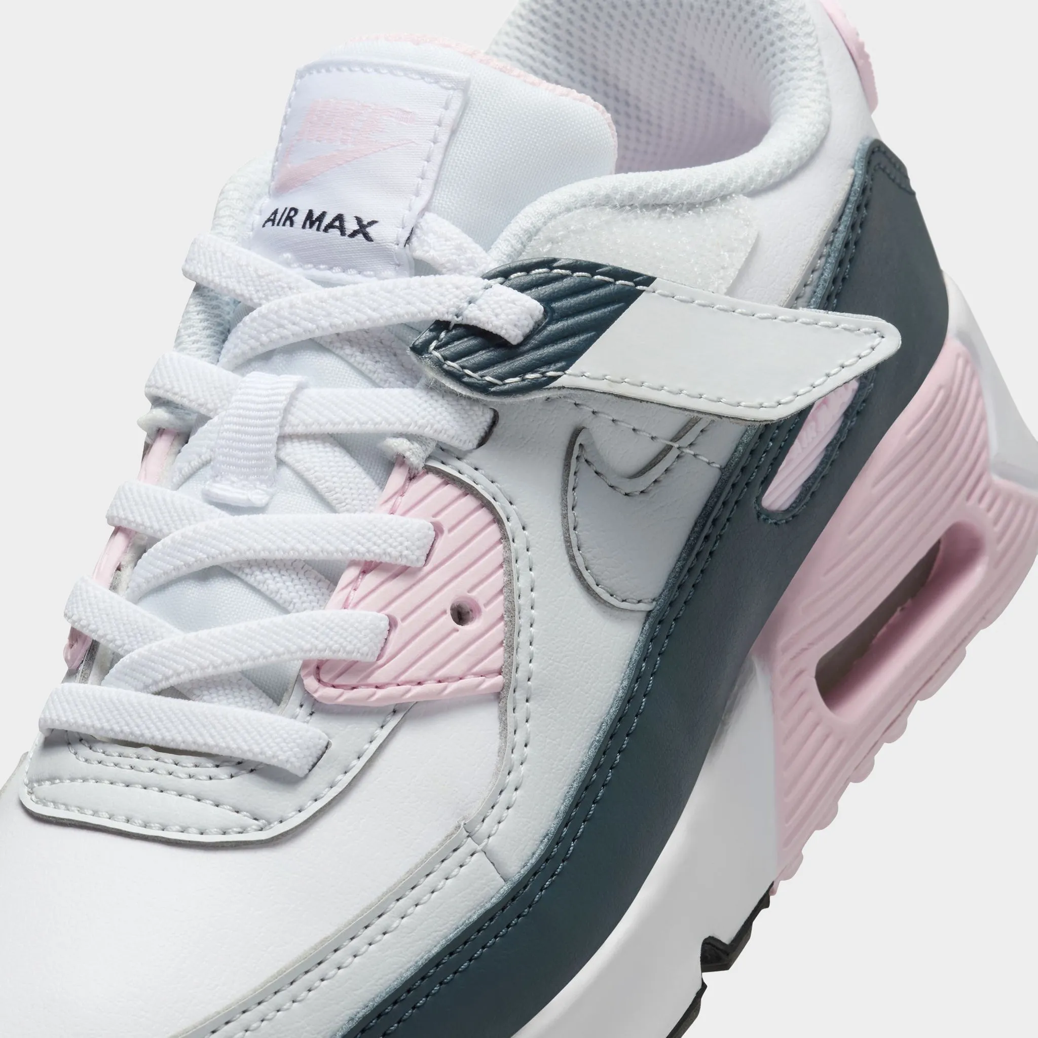Neutral Stability Control Nike Air Max 90 EasyOn PS White / Wolf Grey - Pink Foam