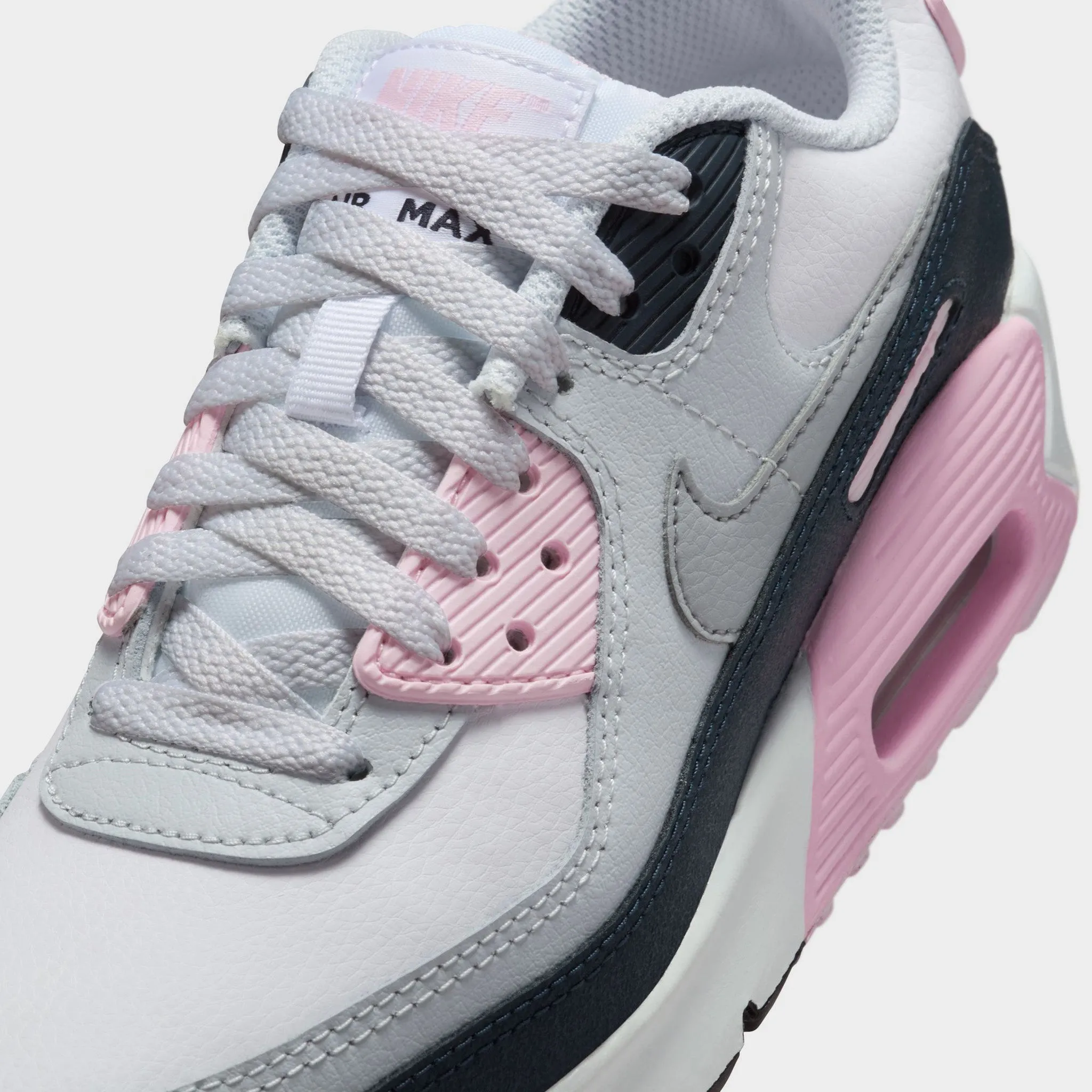 Nike Air Max 90 LTR GS White / Wolf Grey - Pink Foam Ultra Responsive Cushioning