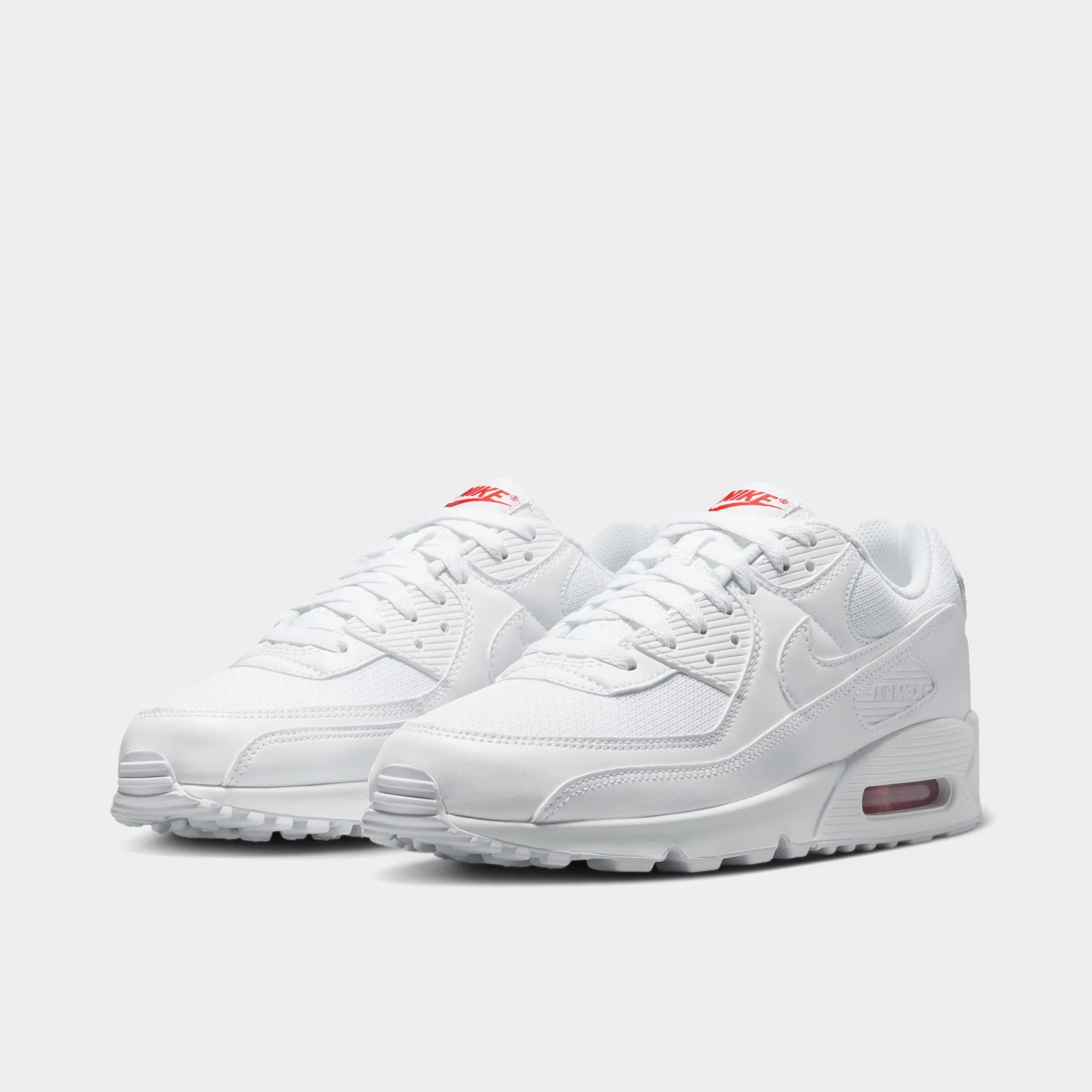 Bold Statement Lace   Up Closure Nike Air Max 90 White / White Crimson