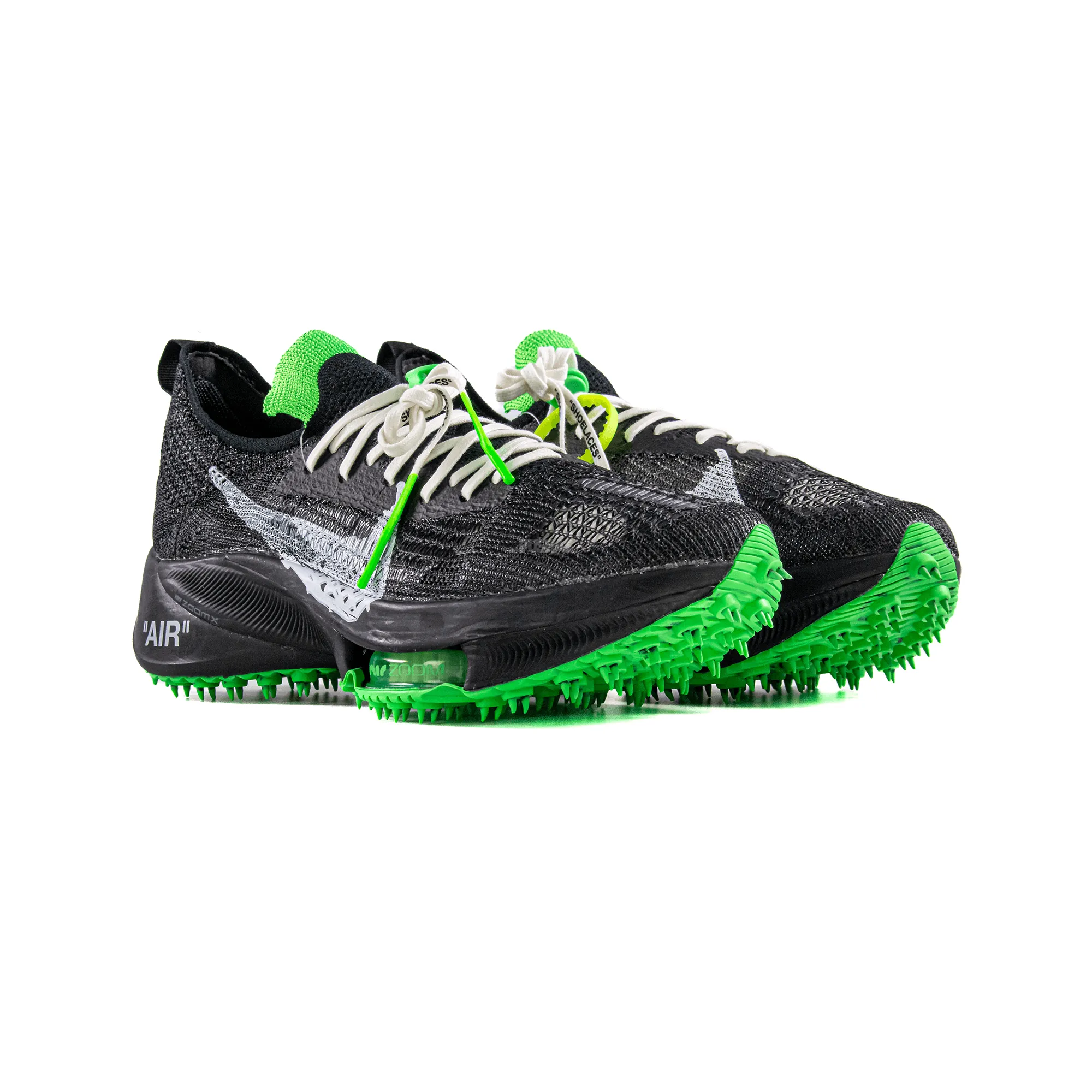 Anti Torsion System Cushioned Design Nike Air Zoom Tempo Next% Flyknit 'Off-White Black Scream Green' (2021)