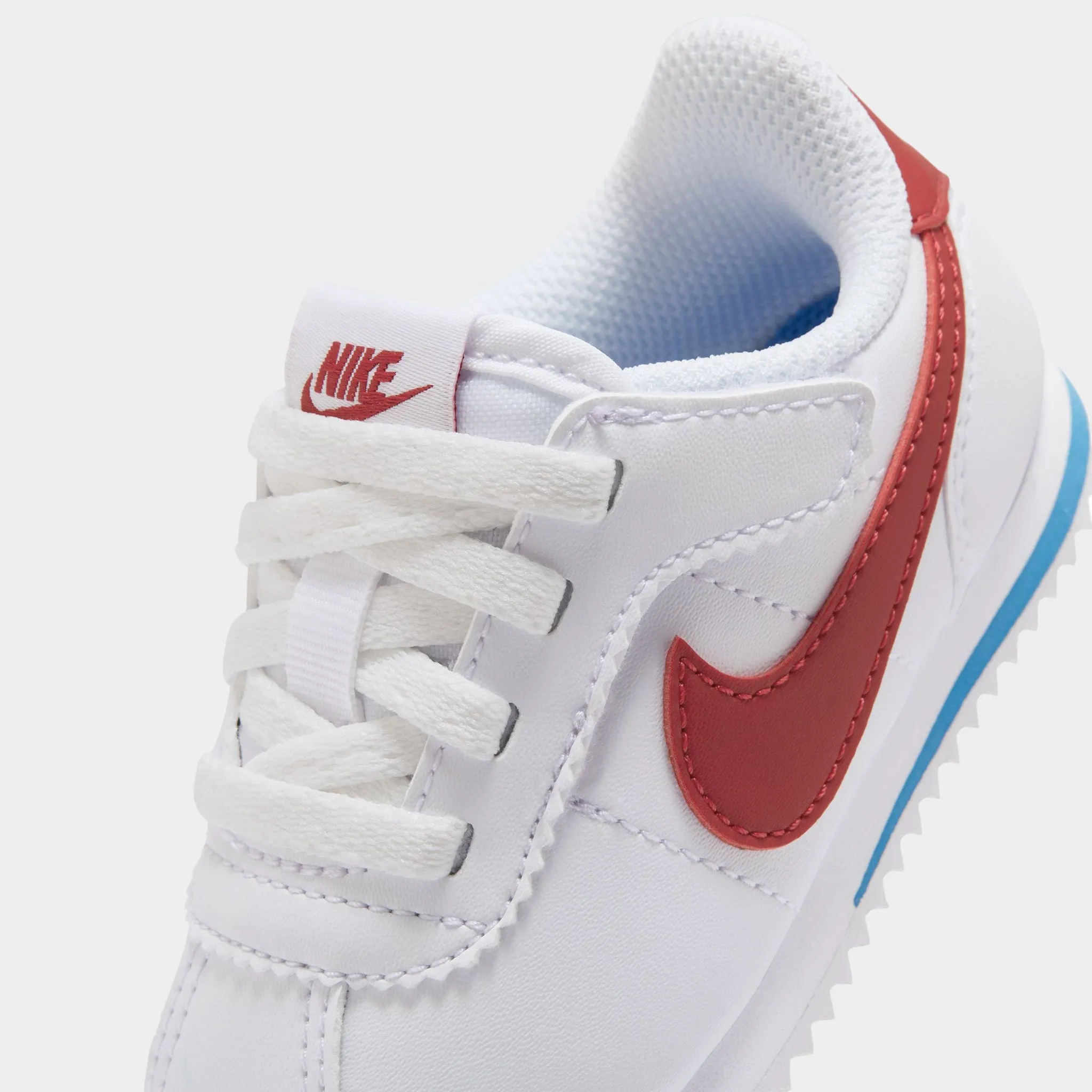 Supportive Fit Seamless Inner Construction Nike Cortez EasyOn TD White / Varsity Red - Varsity Blue