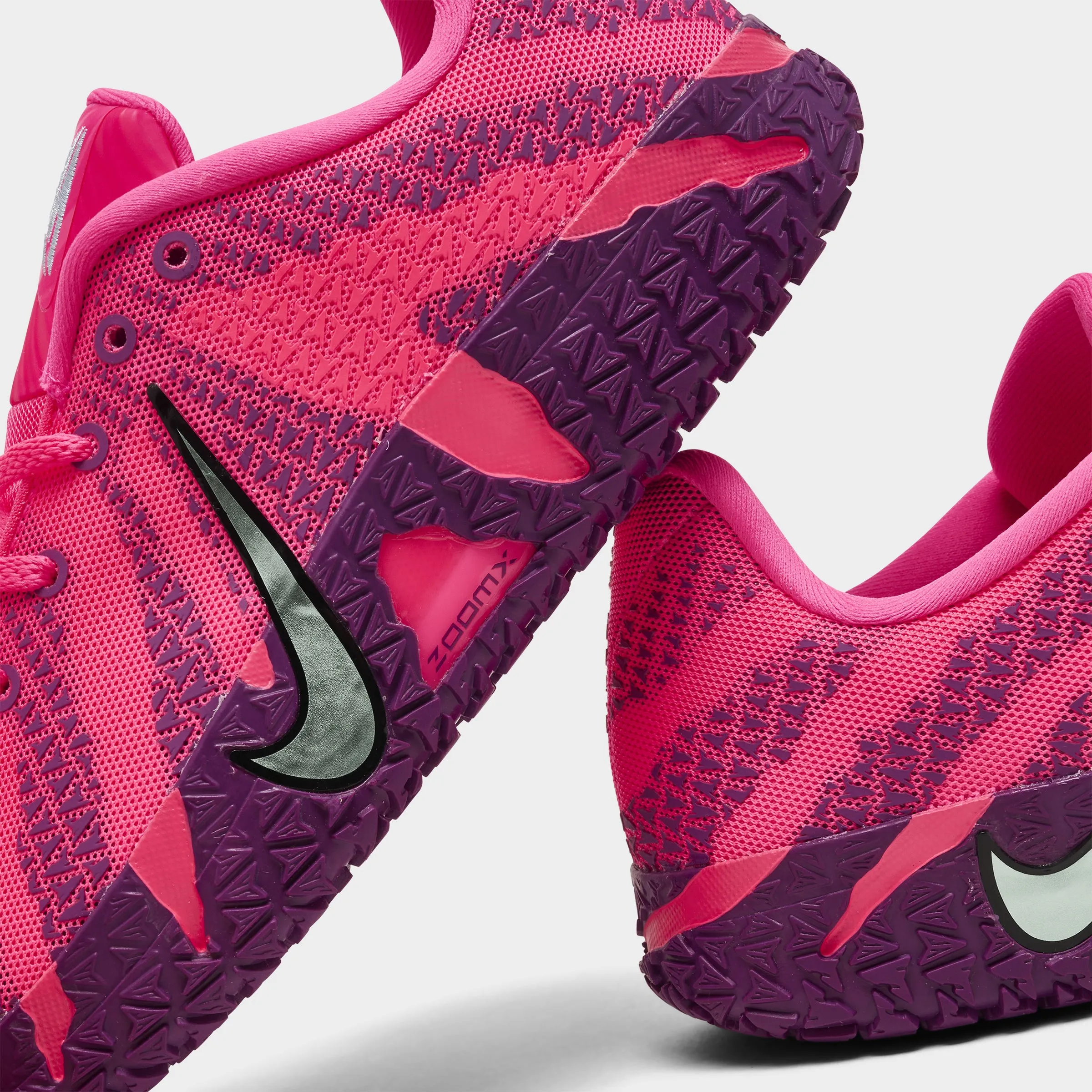 Nike Ja 3 GS Hyper Pink / Mint Foam - Black Rebound Boost Technology Adaptive Heel Cradle