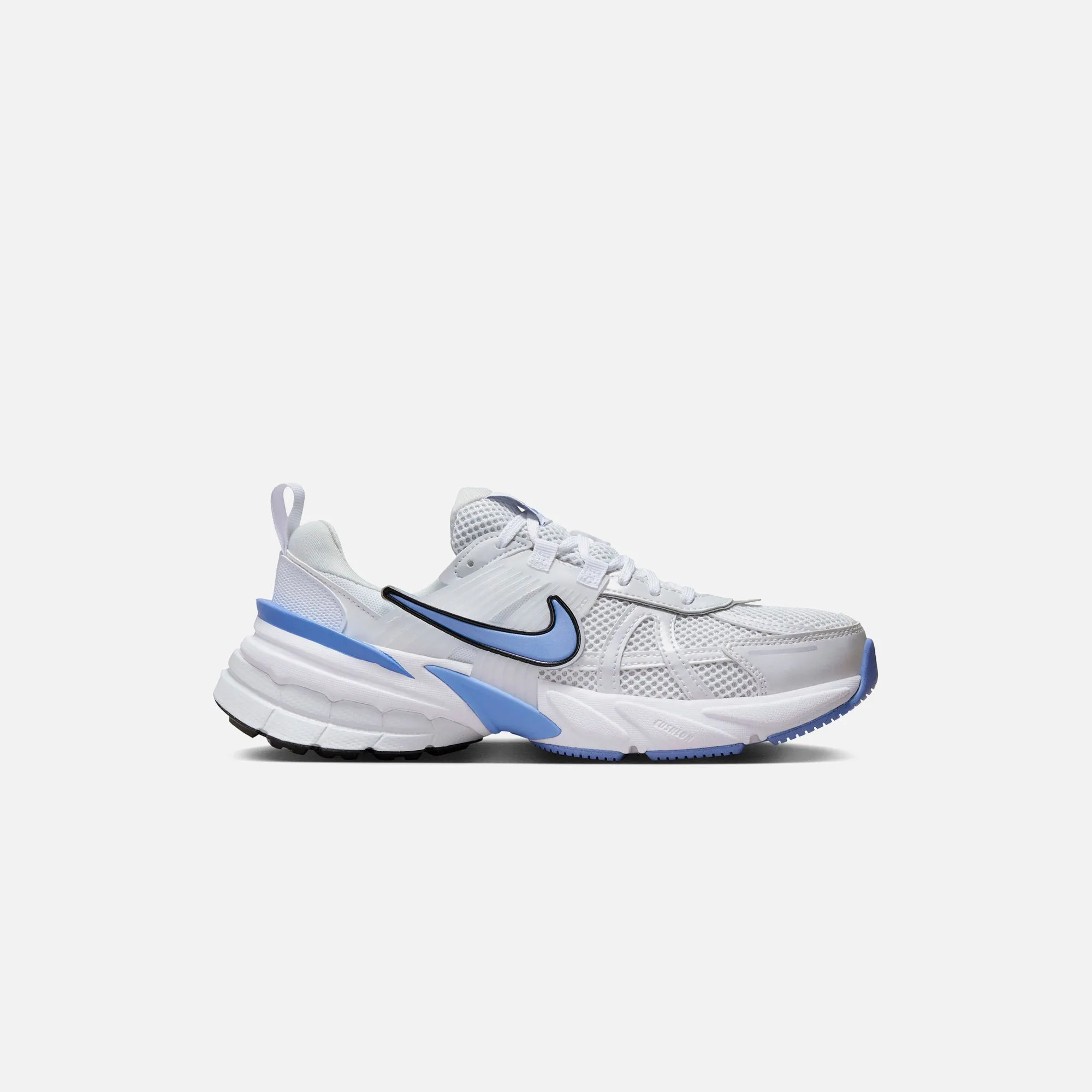 Nike WMNS V2K Run - White / Royal Pulse / Summit White Tapered Heel Cup Comfort Technology