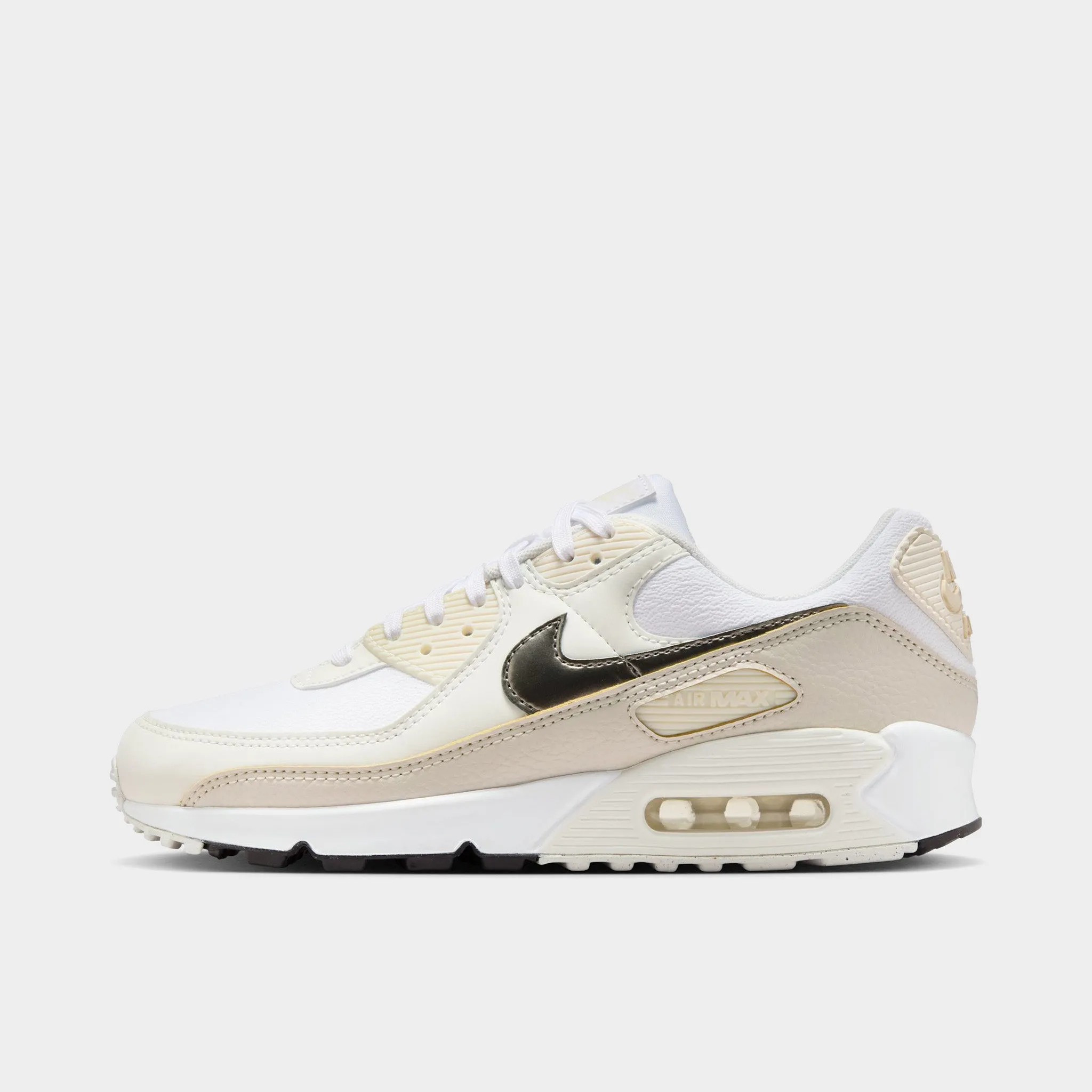 Nike Women's Air Max 90 White / Flat Pewter - Light Orewood Brown Sneaker Inserts