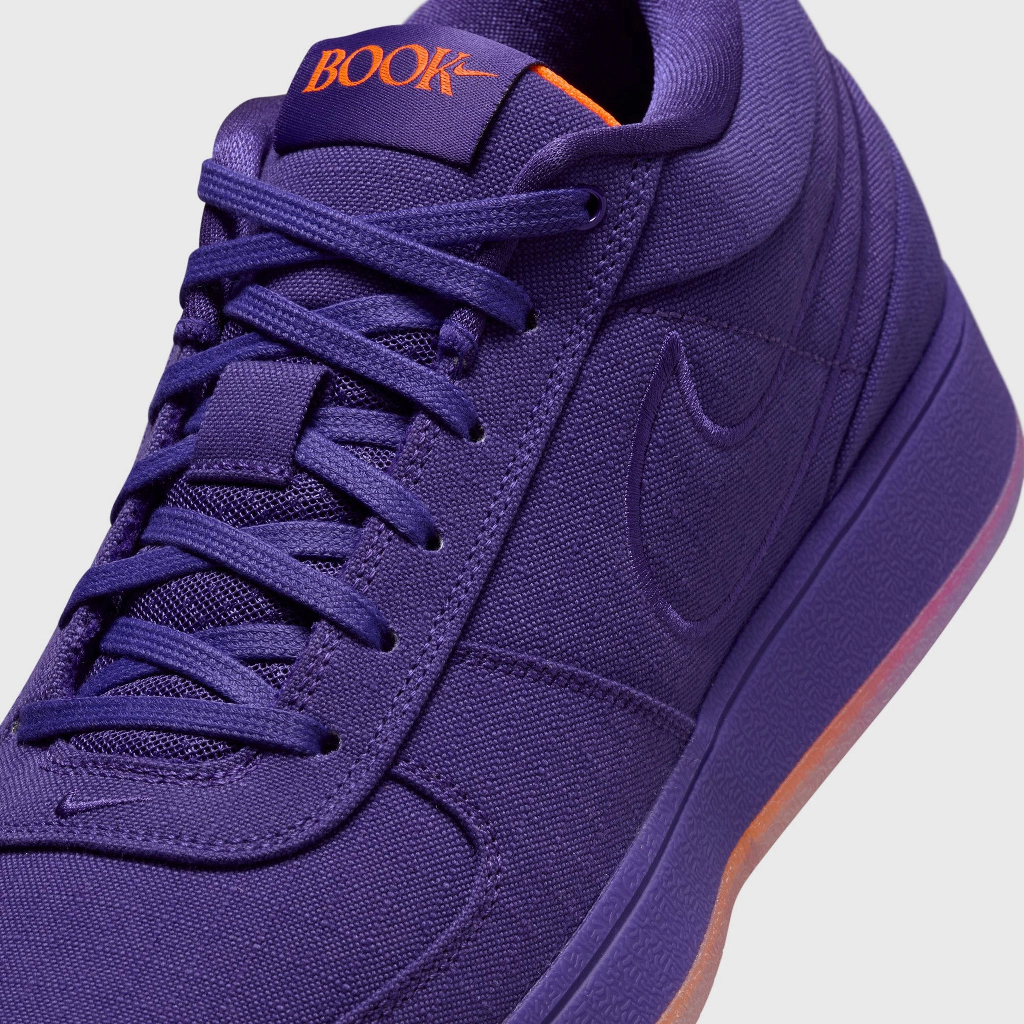 Nike Book 1 Court Purple / Total Orange - Taupe Grey Extended Width Options