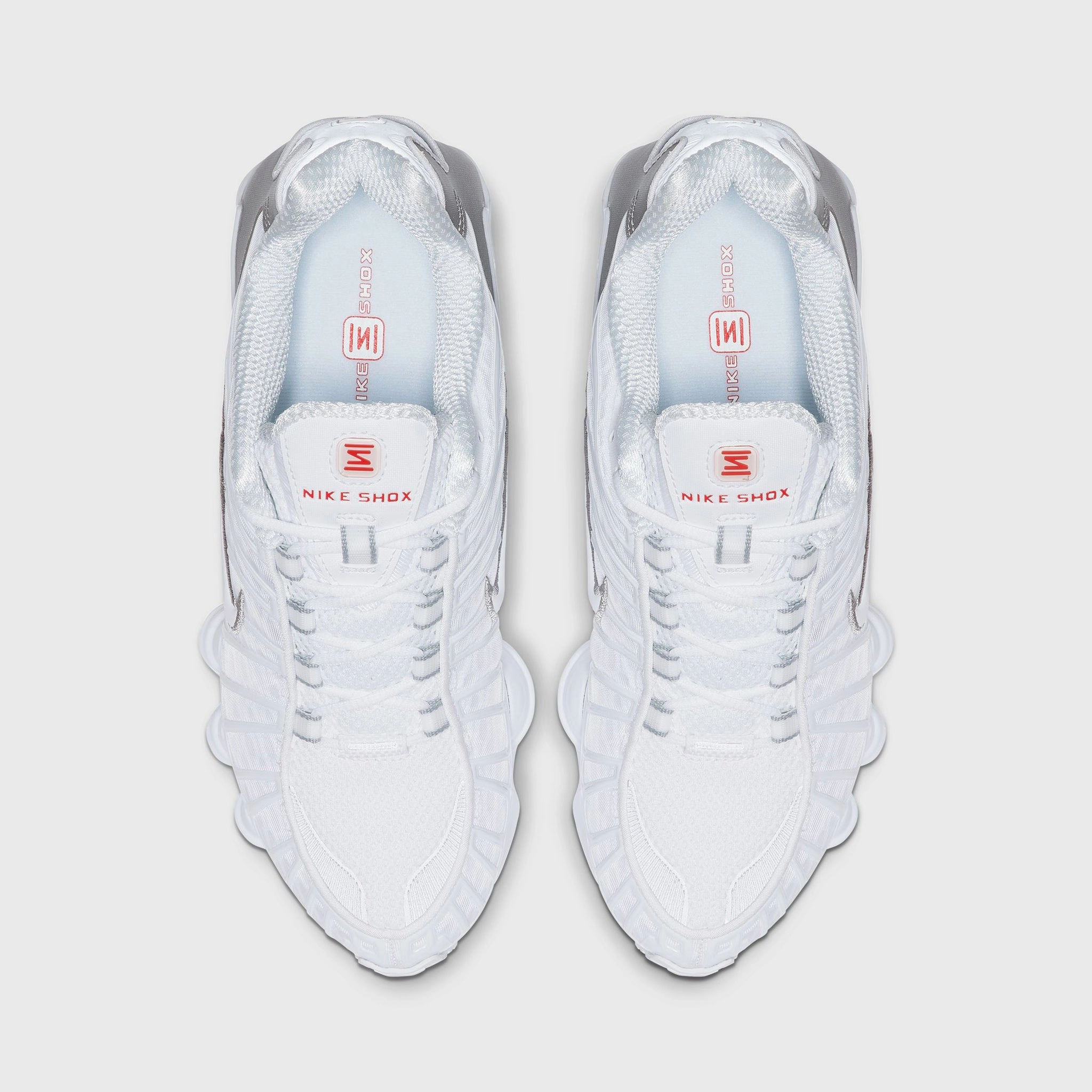 Nike Women's Shox TL White / White - Metallic Silver Quick Outing Minimalist Design