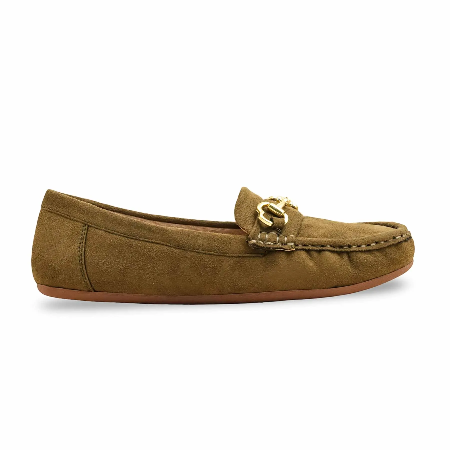 Green Moccasin WN4466 Soft Leather Shoes Indoor Wear