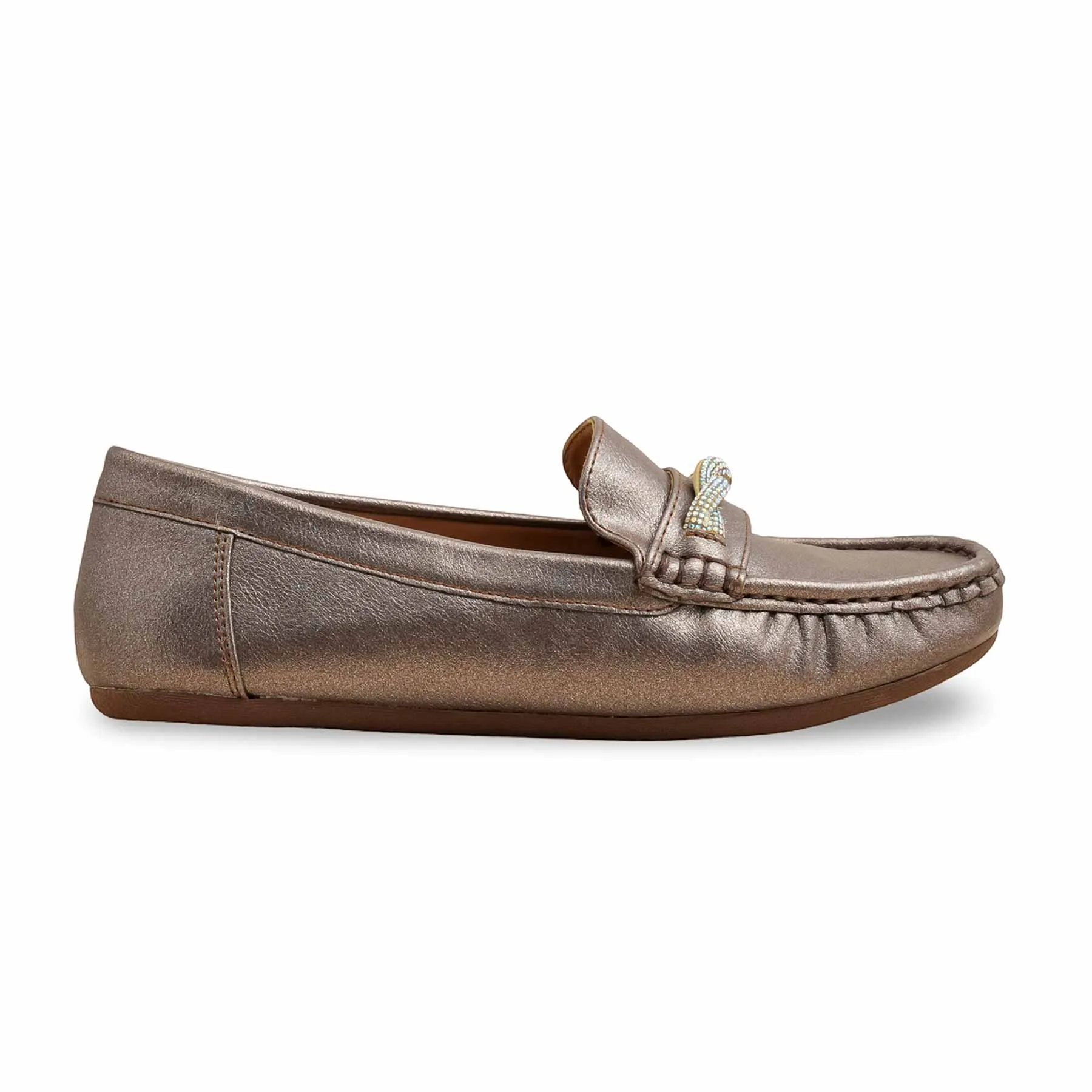Bronze Moccasin WN4497 Car trip Breathable Sole