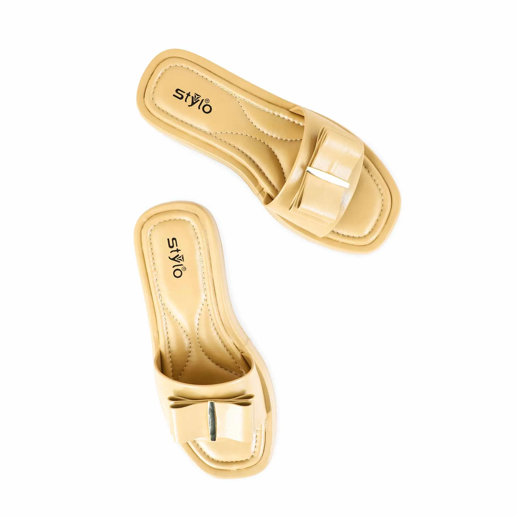 Beige Formal Slipper PU0473 Chic Heels