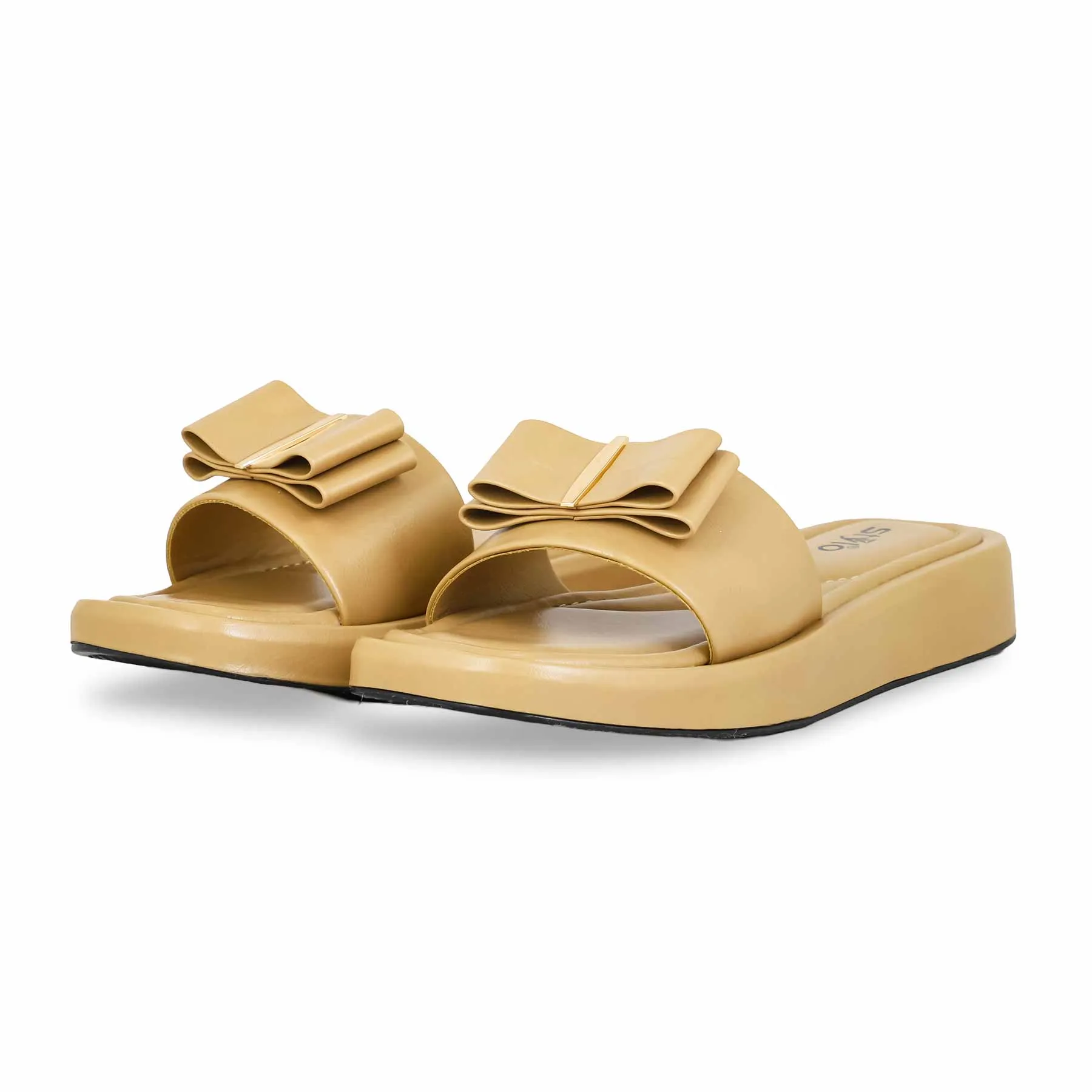 Beige Formal Slipper PU0473 Fall Sandals