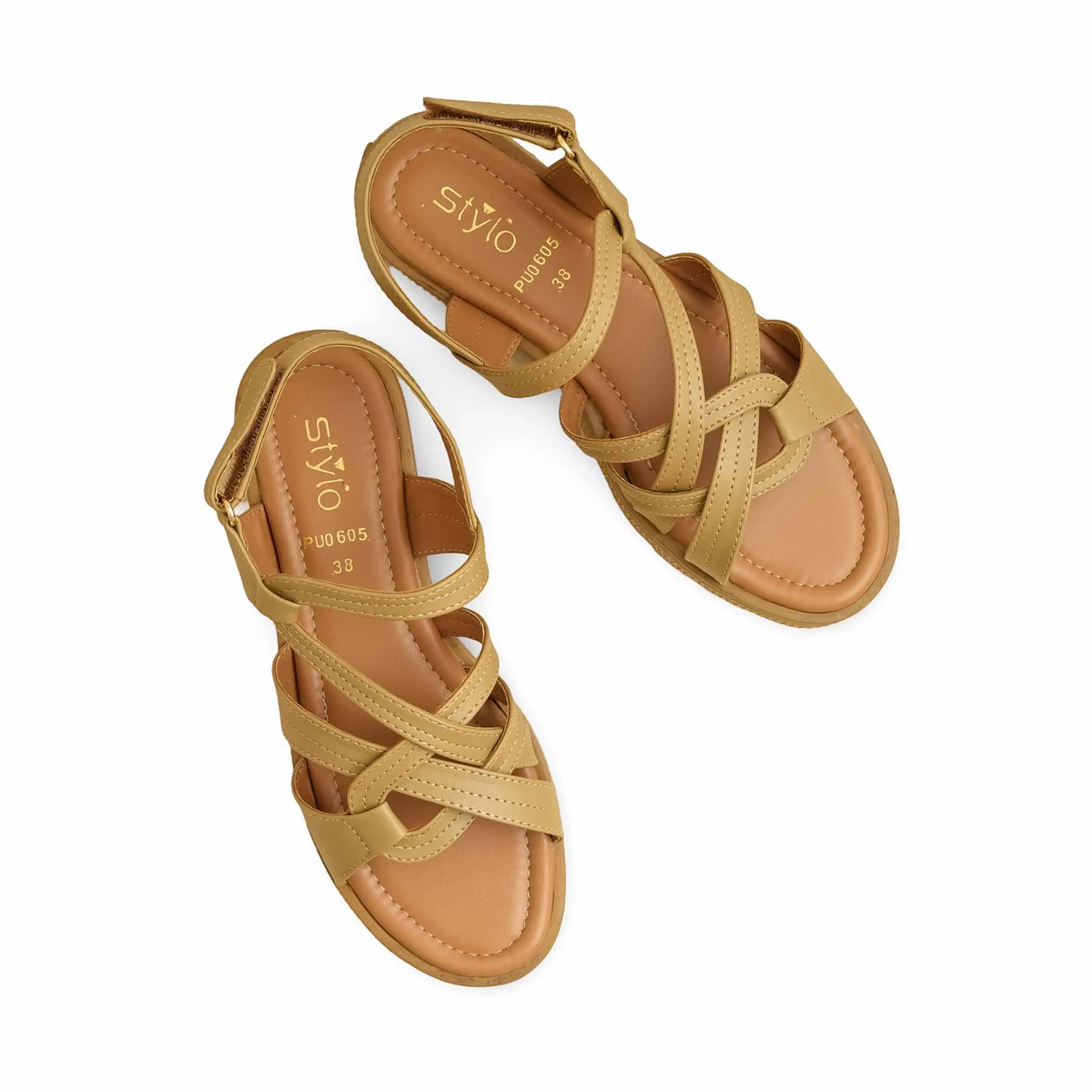 Olive Formal Sandal PU0605 Comfort Wear Shoes Flexible Cushioning