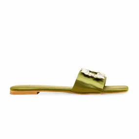 Olive Formal Women Slipper FR8422 Daily Fit