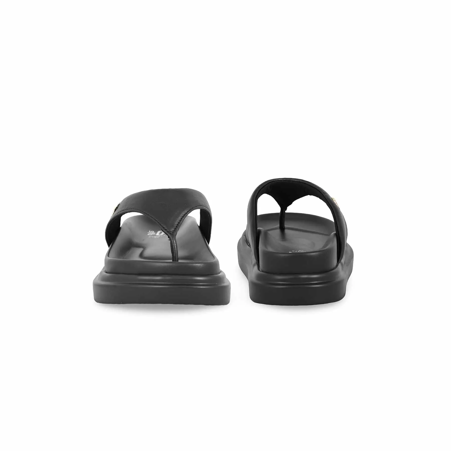Iconic Finish Black Formal Chappal PU0373