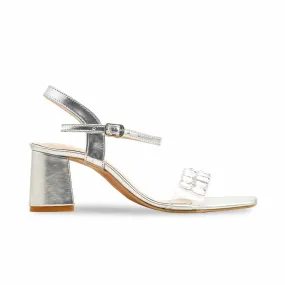 Charity Spark Carry Guard Silver Fancy Sandal For Ladies FN6178