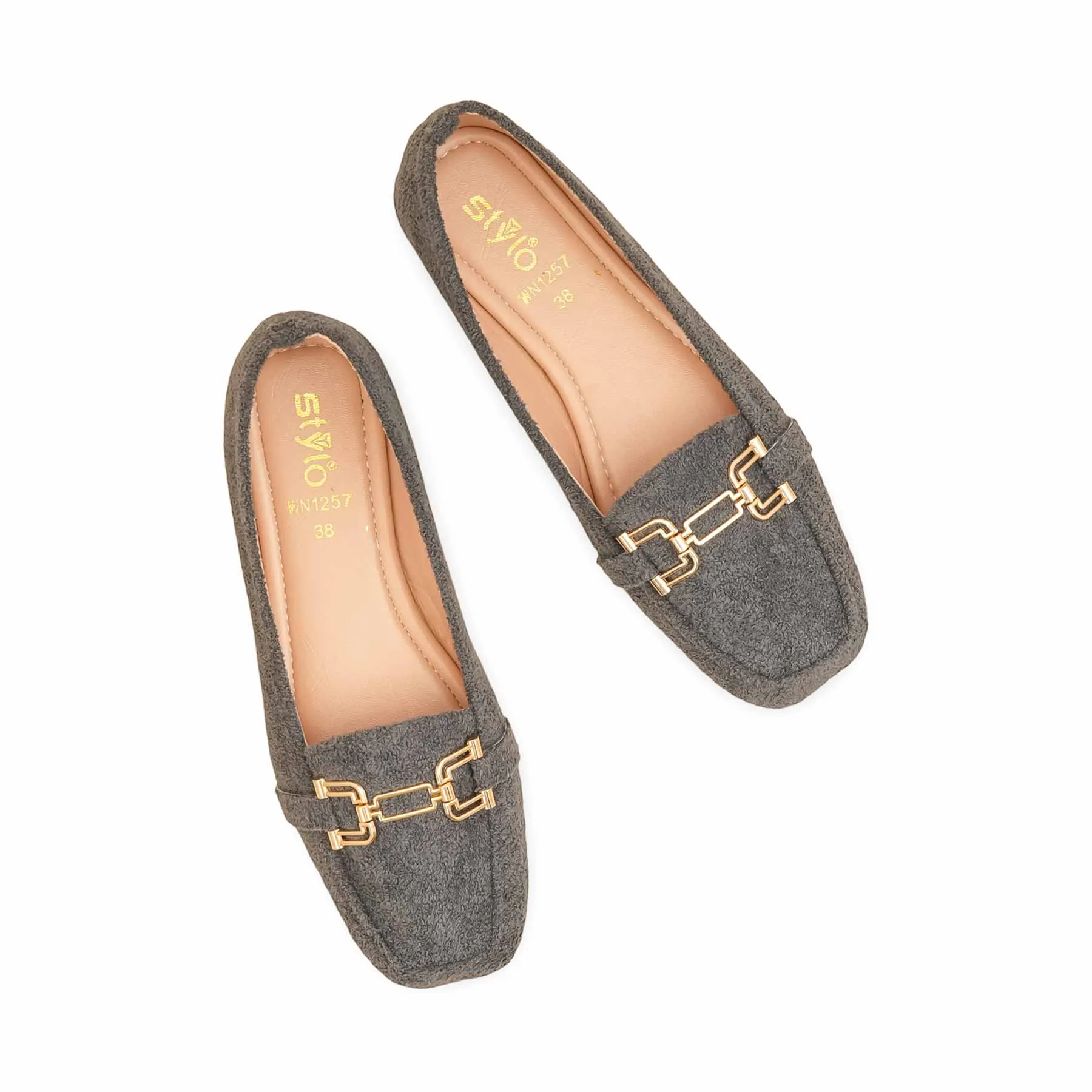 Grey Pumps For Women WN1257 Practical All-Day Wear Ice Path