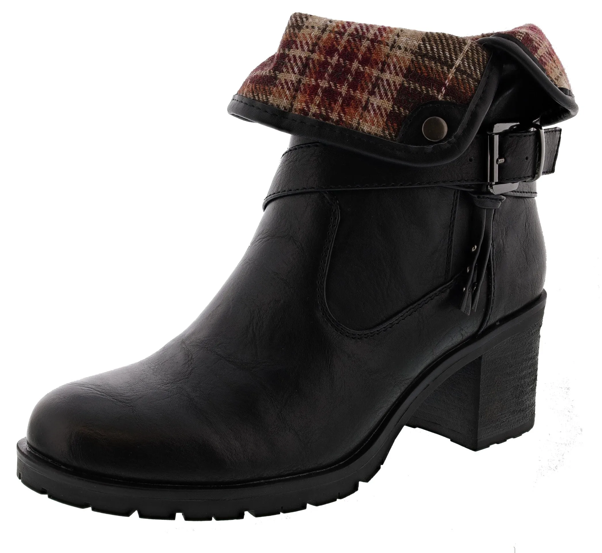 Fashion Element Patricia Steppe Side Zip Closure Boots Women's