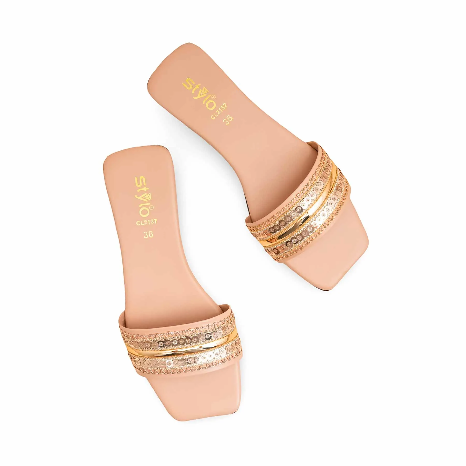 Chic Slip-ons Peach Casual Slipper CL2137