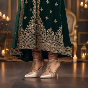 Smooth Walk Peach Fancy Bridal Back Open WN5453