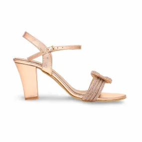 Sleek Heels Glamorous Sandals Peach Fancy Sandal FN5895