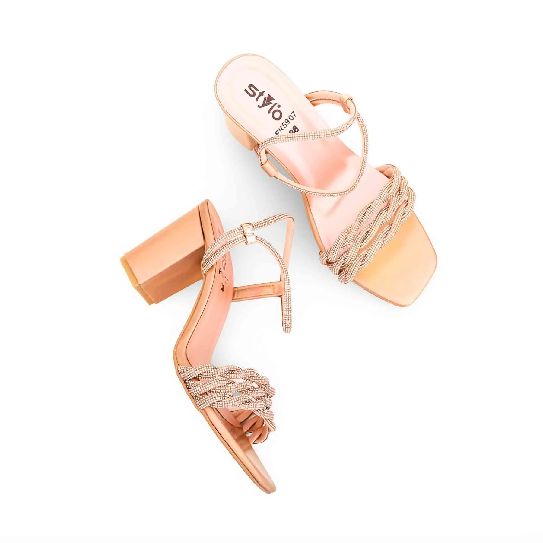Fashionable Pumps Peach Fancy Sandal FN5907