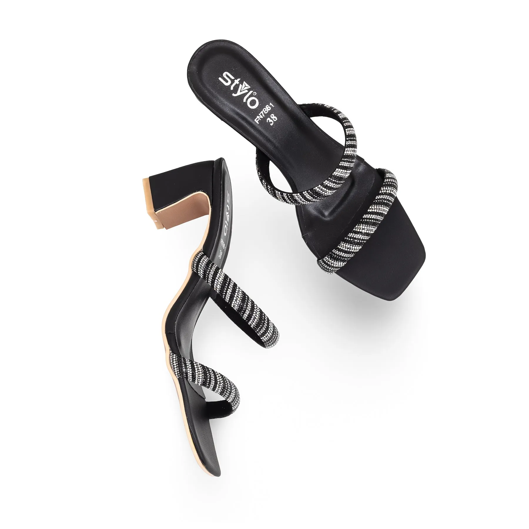 Women's Black Fancy Slipper FN7861 Party Style Standout Look