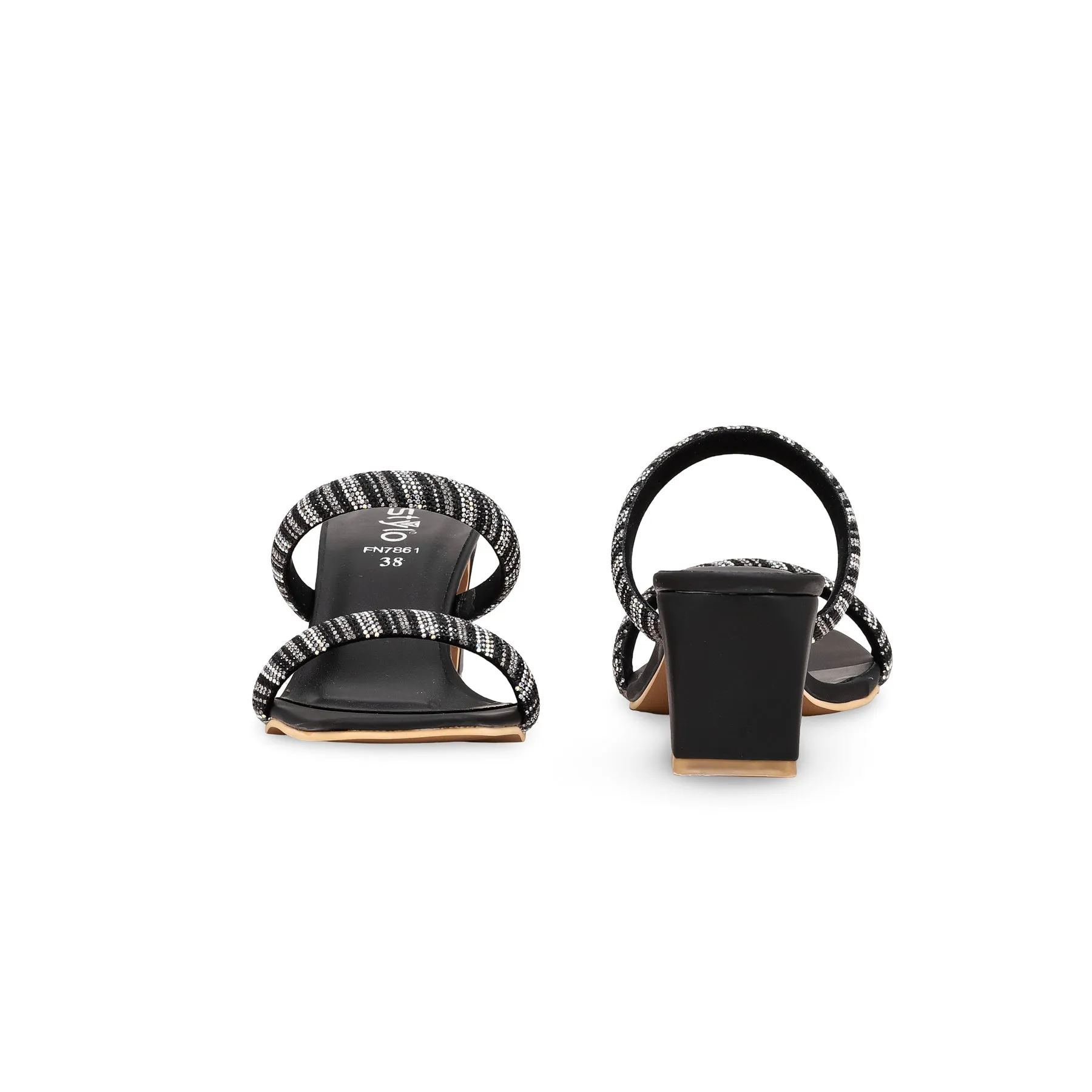 Women's Black Fancy Slipper FN7861 french chic