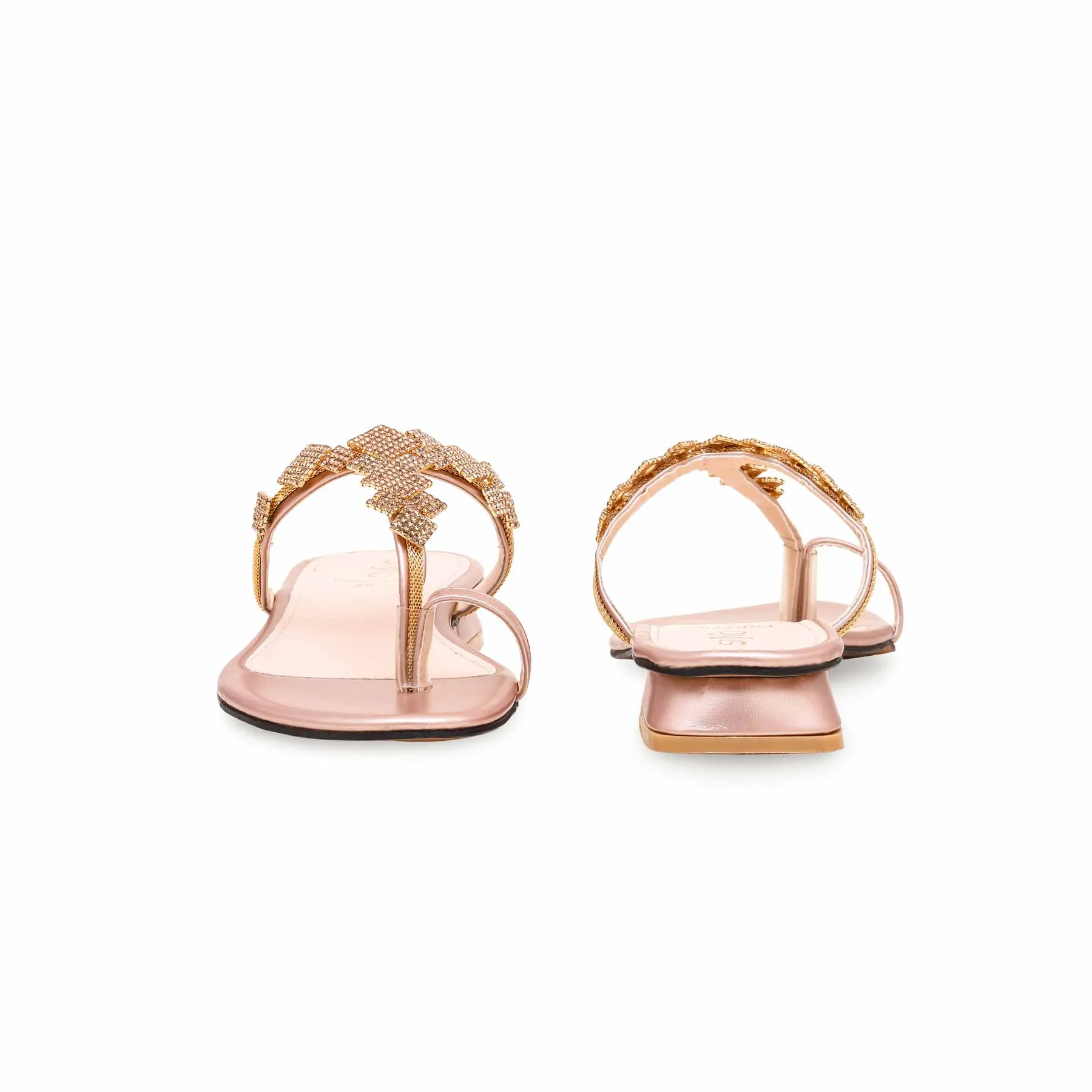 Youth Spark Golden Fancy Chappal FN0729