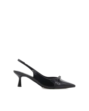 KADENCE - BLACK PATENT Posture Boost Open Toe Sandals