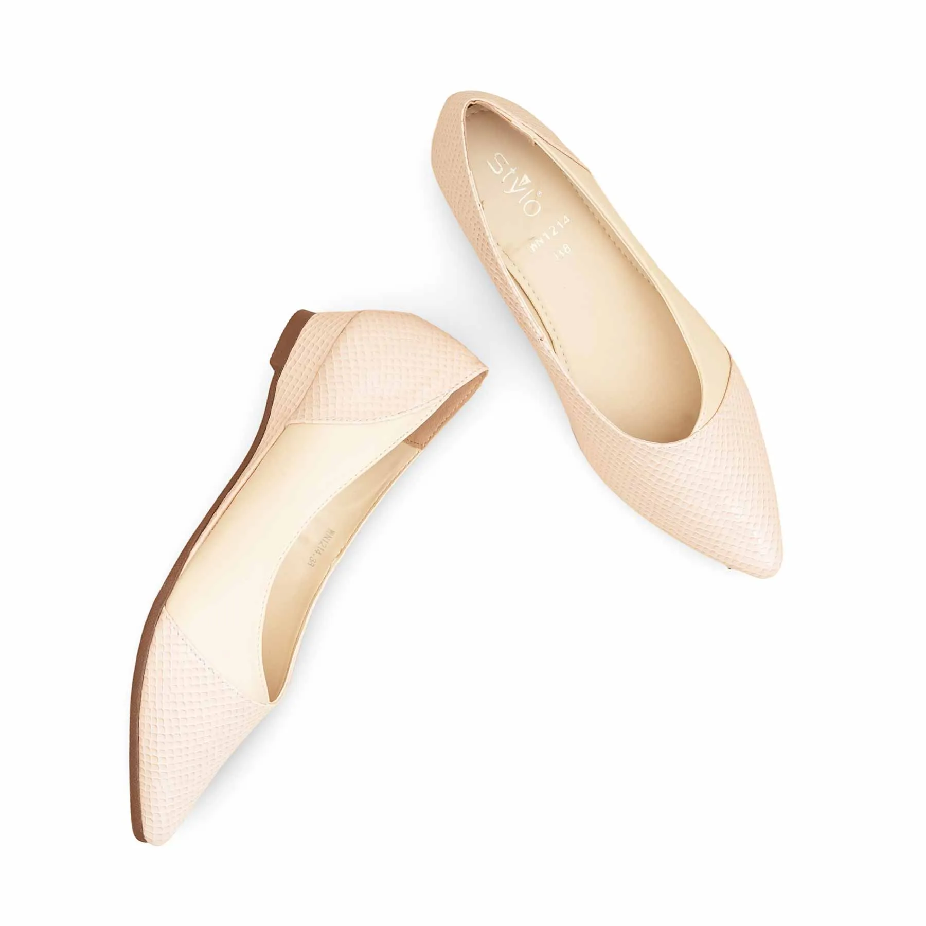 Beige Women Pumps WN1214 Square Toe Box Fresh