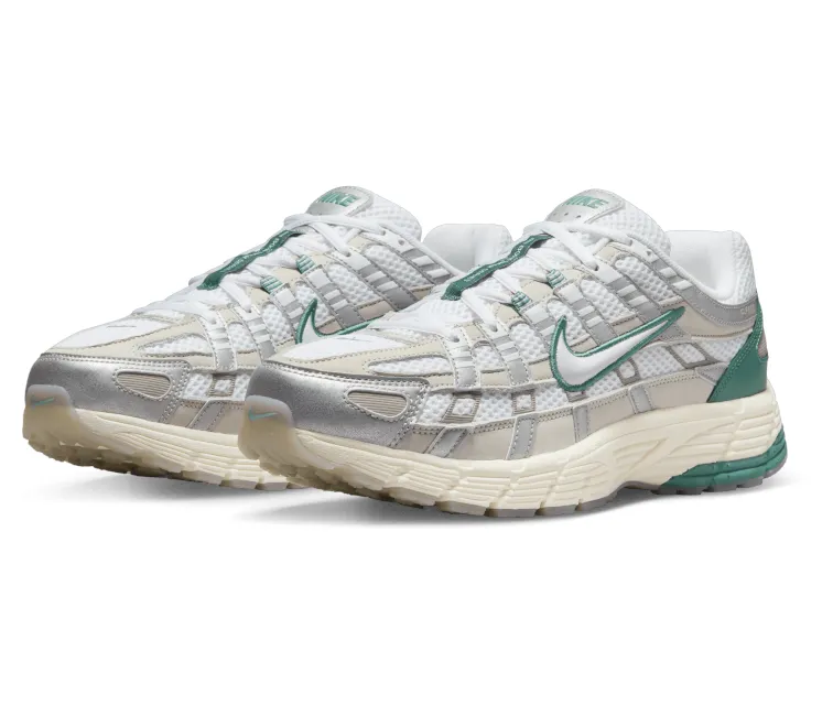 Men??s Nike P-6000 (White/Emerald) Reinforced Eyestay Slim Build