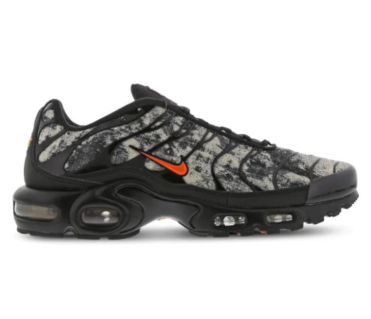 Balanced Control Endurance Fit Men??s Nike Air Max Plus TN (Black Orange Camo)
