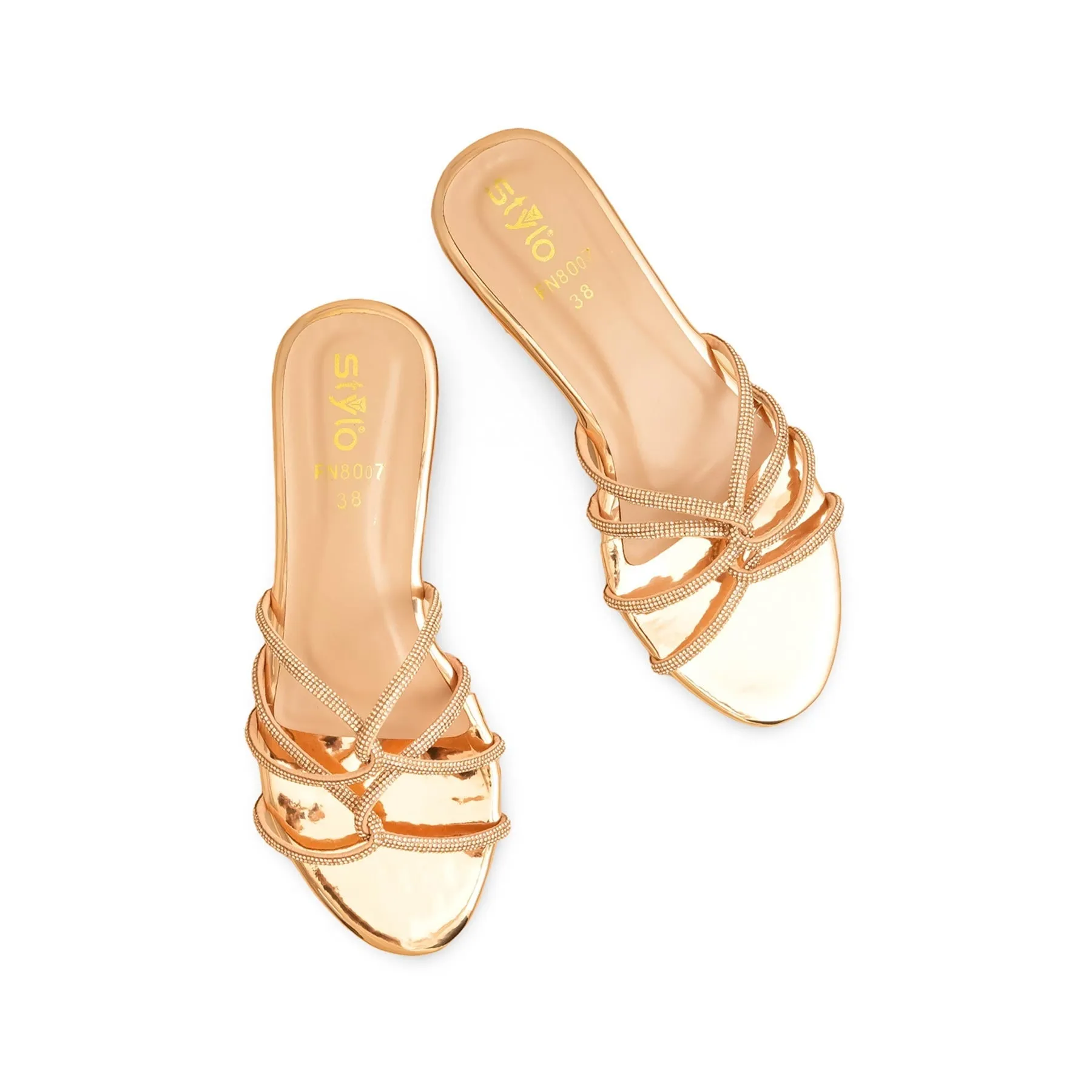 Peach Fancy Slipper FN8007 Run Path Anti-Fatigue Footwear