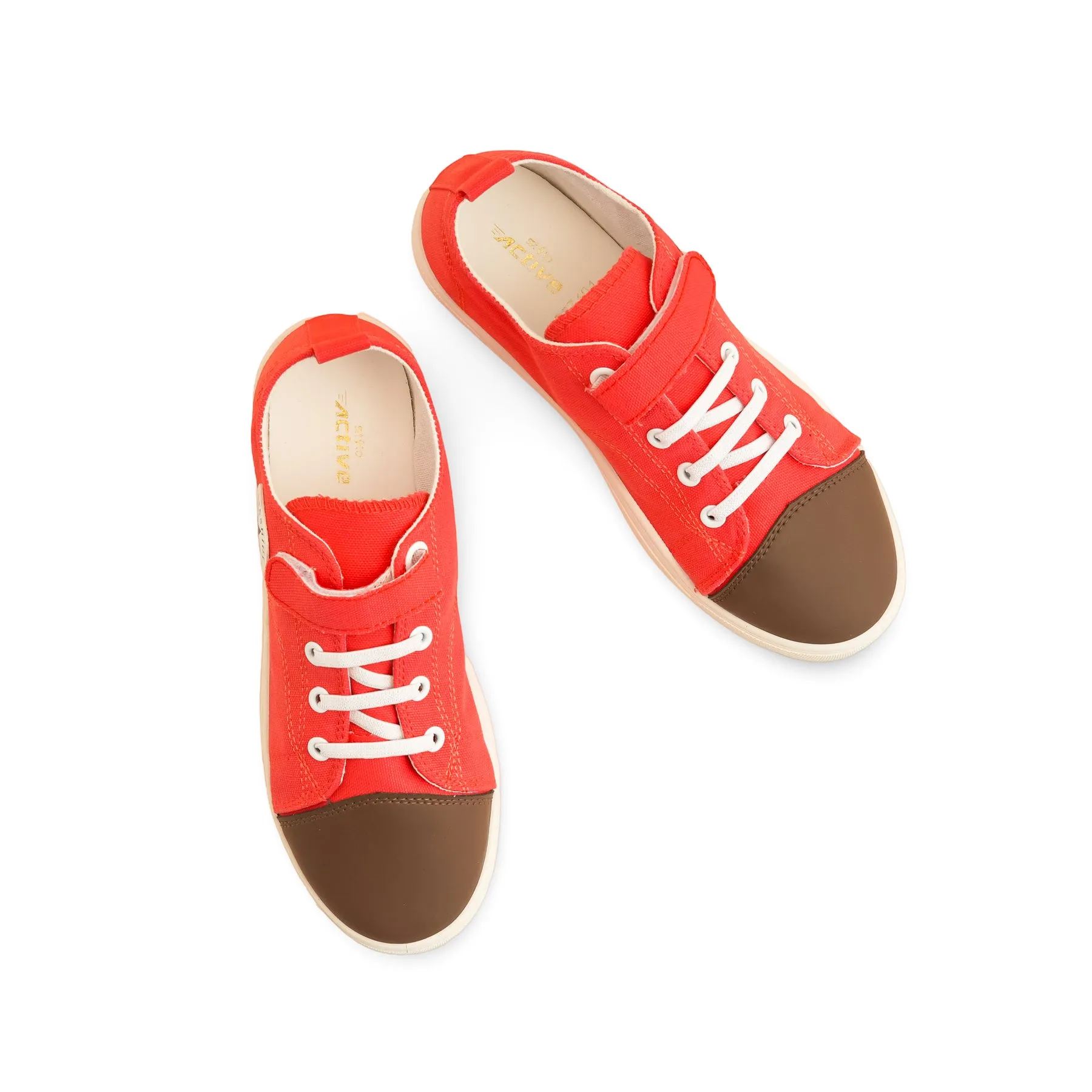 Red Casual Sneaker For Women AT7401 Pressure Distribution System